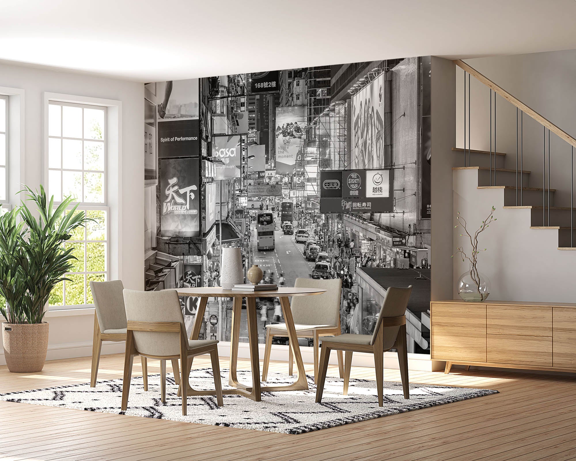 Brooklyn Brug in New York zwart=wit - LW00325 Fotobehang