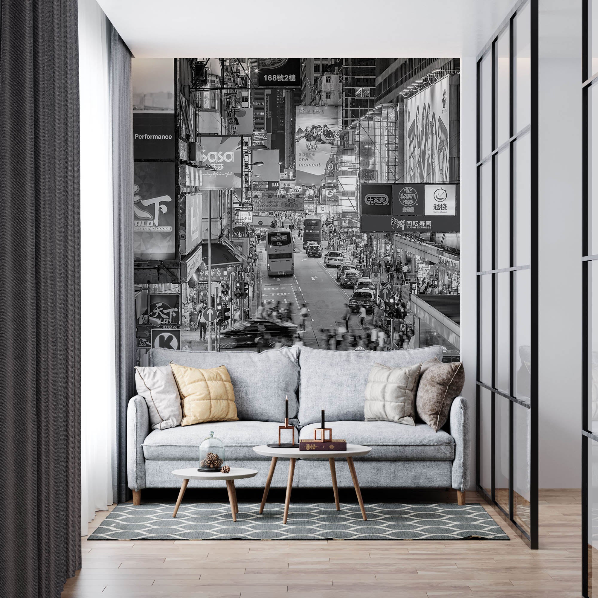 Brooklyn Brug in New York zwart=wit - LW00325 Fotobehang