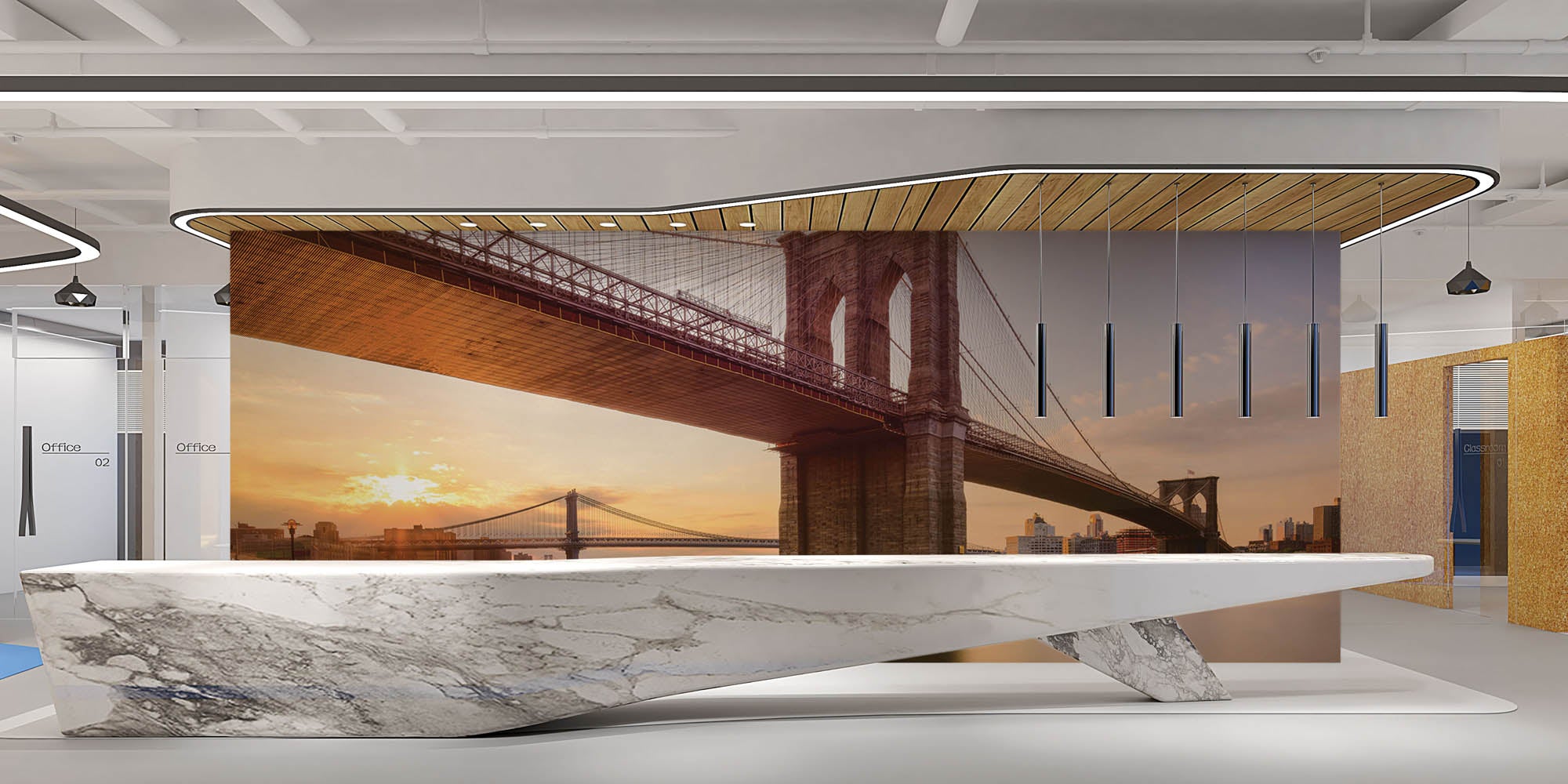 Brooklyn brug New York - LW00326 Fotobehang