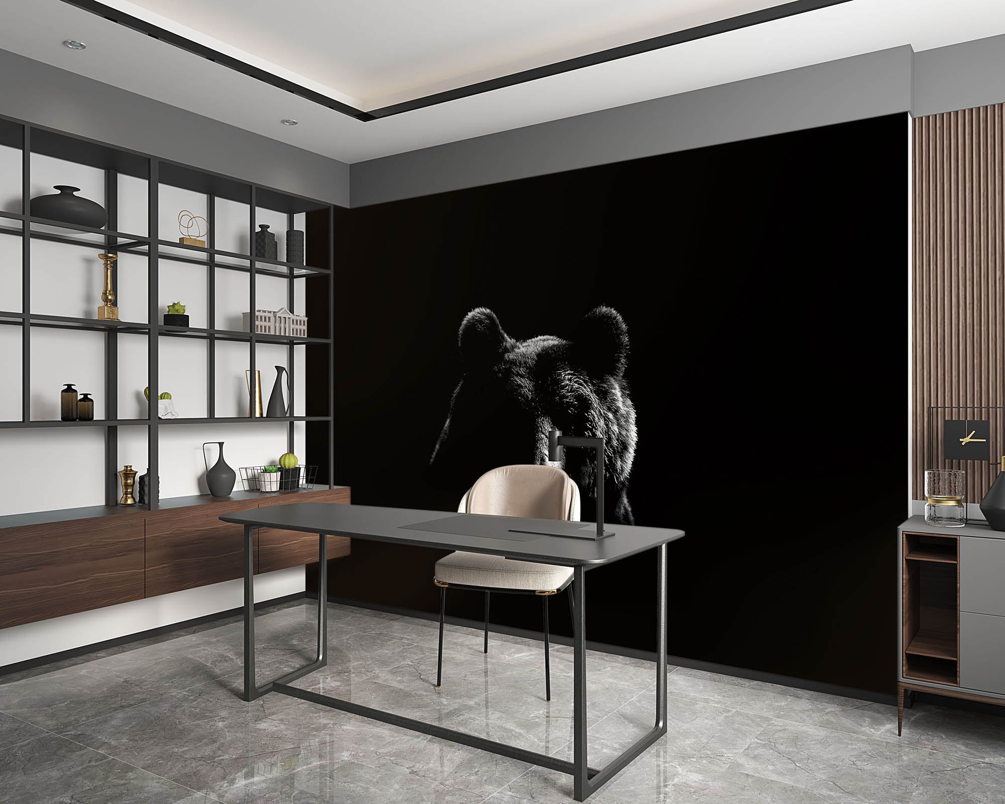 Bruine beer - LW00237 Fotobehang