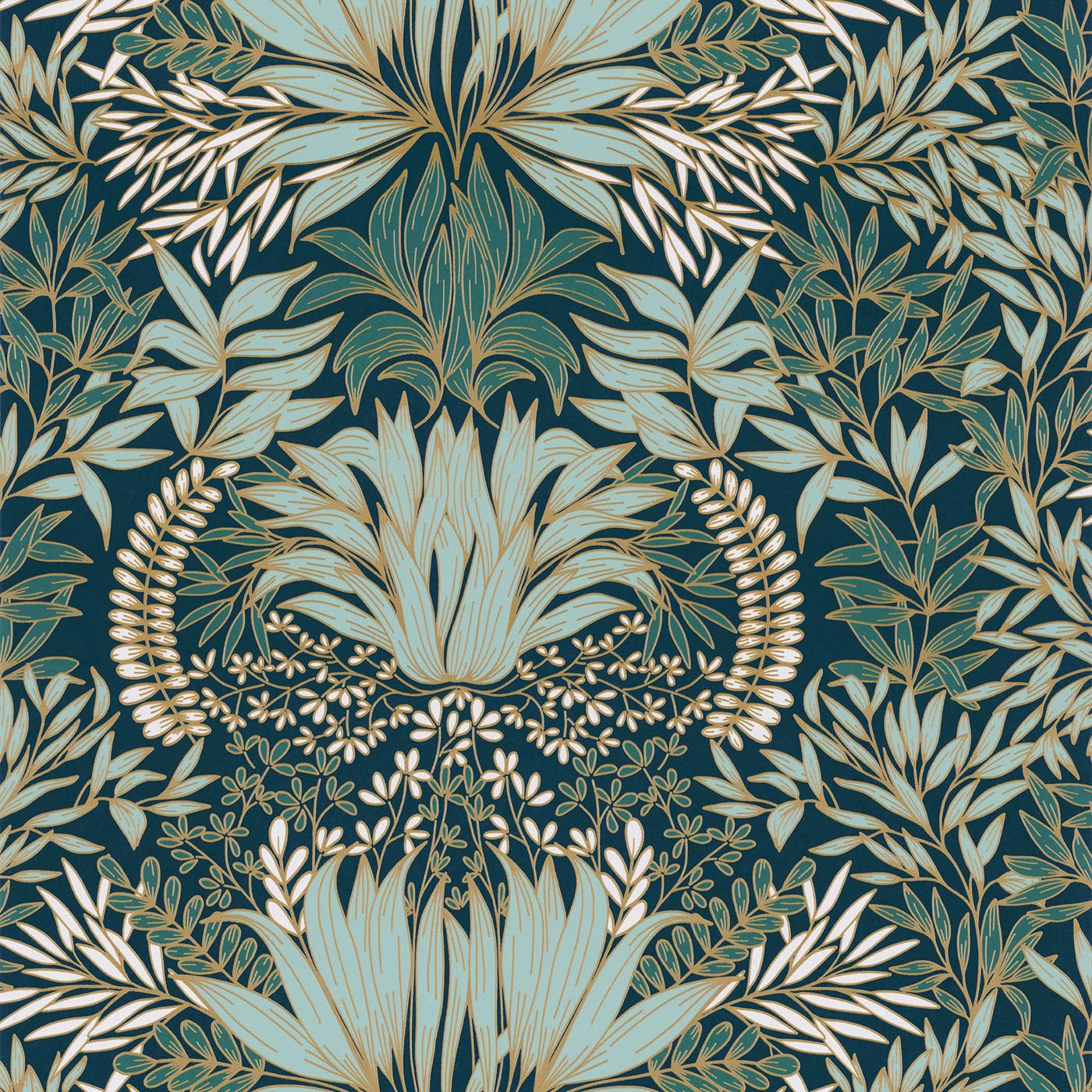Casamance Square Jasmin Chardon - 75733568 Behang