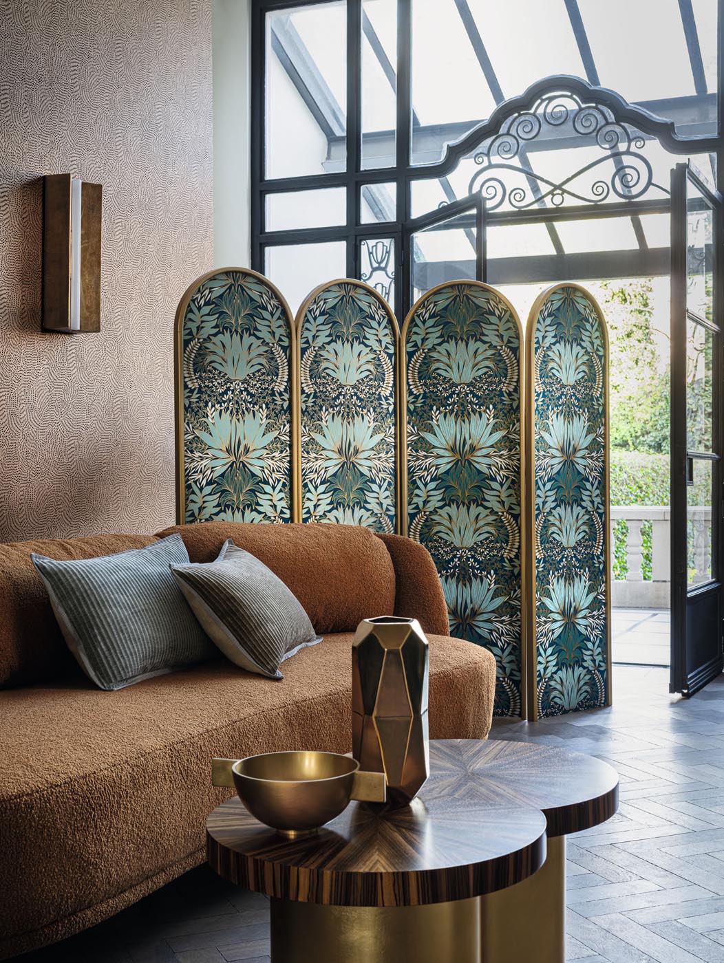 Casamance Square Jasmin Chardon - 75733568 Behang