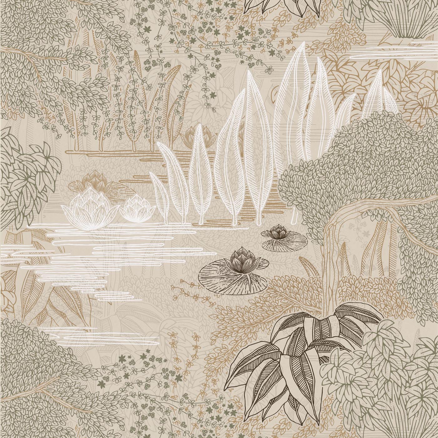 Casamance Square Jasmin Jasmin - 75680100 Behang