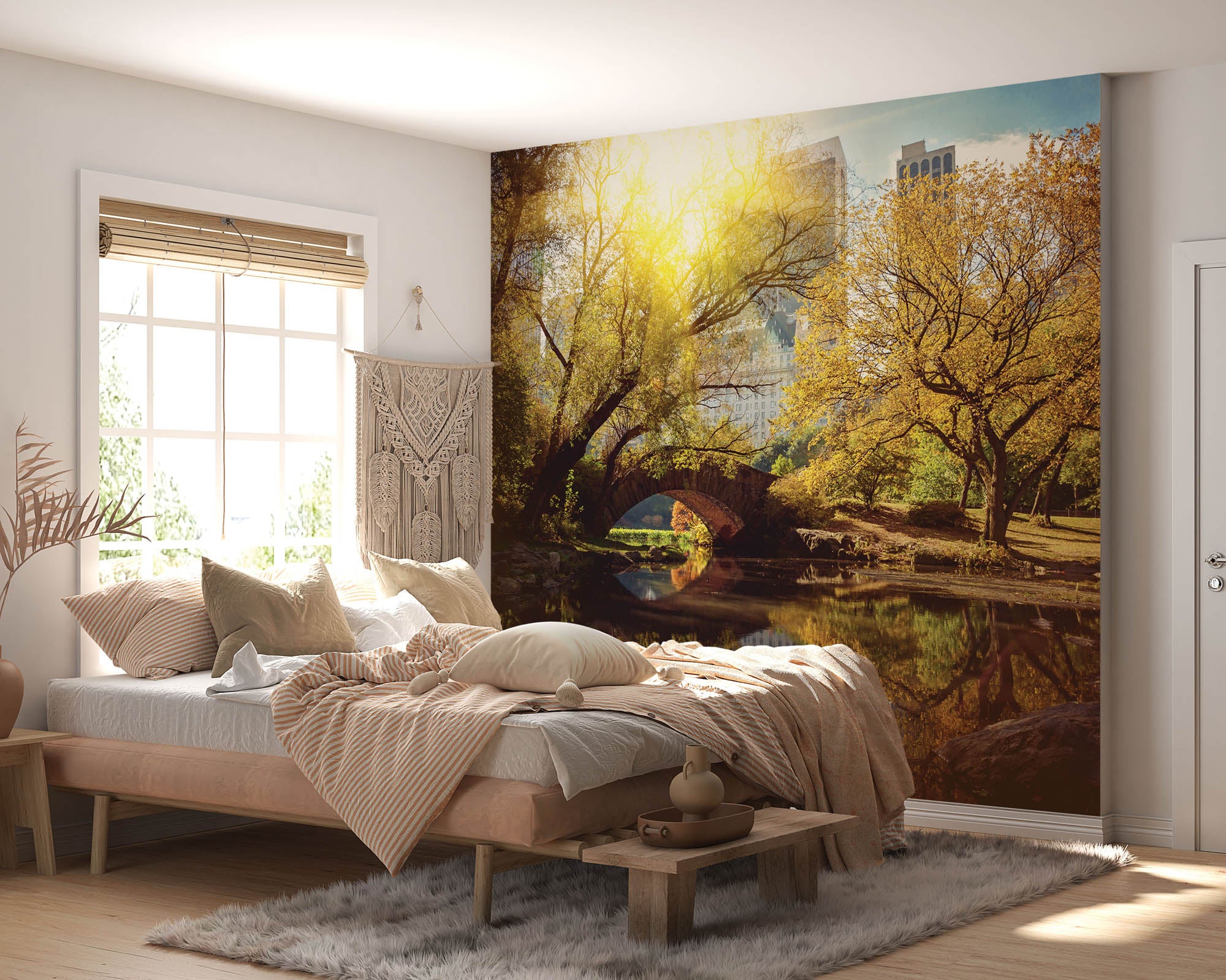 Central Park met brug - LW00306 Fotobehang