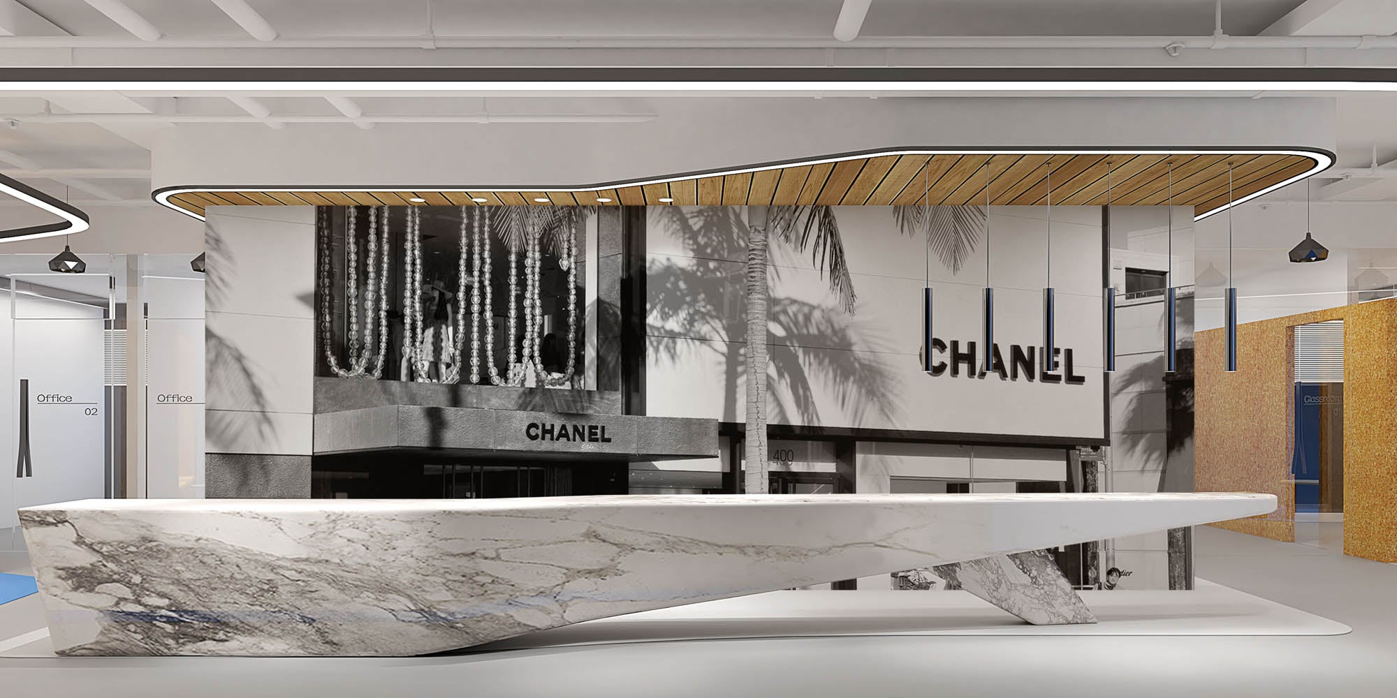 Chanel store - LW00432 Fotobehang