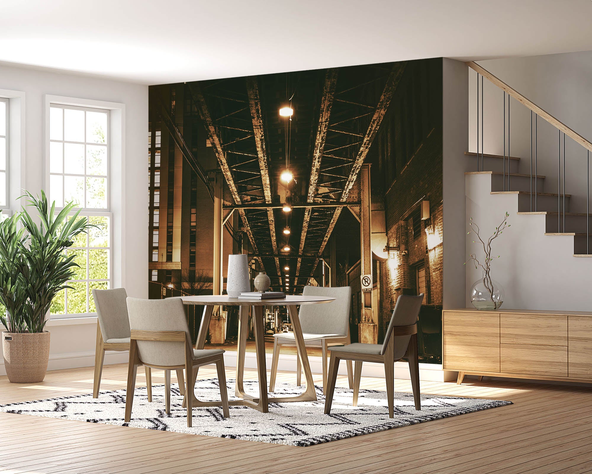 Chicago treinbrug - LW00362 Fotobehang