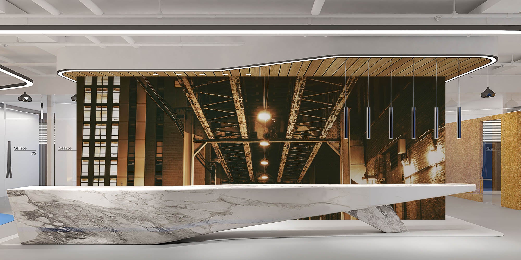 Chicago treinbrug - LW00362 Fotobehang