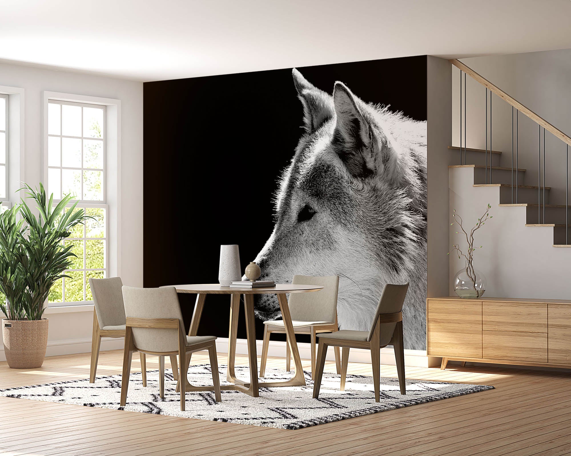 Close-up hoofd wolf - LW00208 Fotobehang