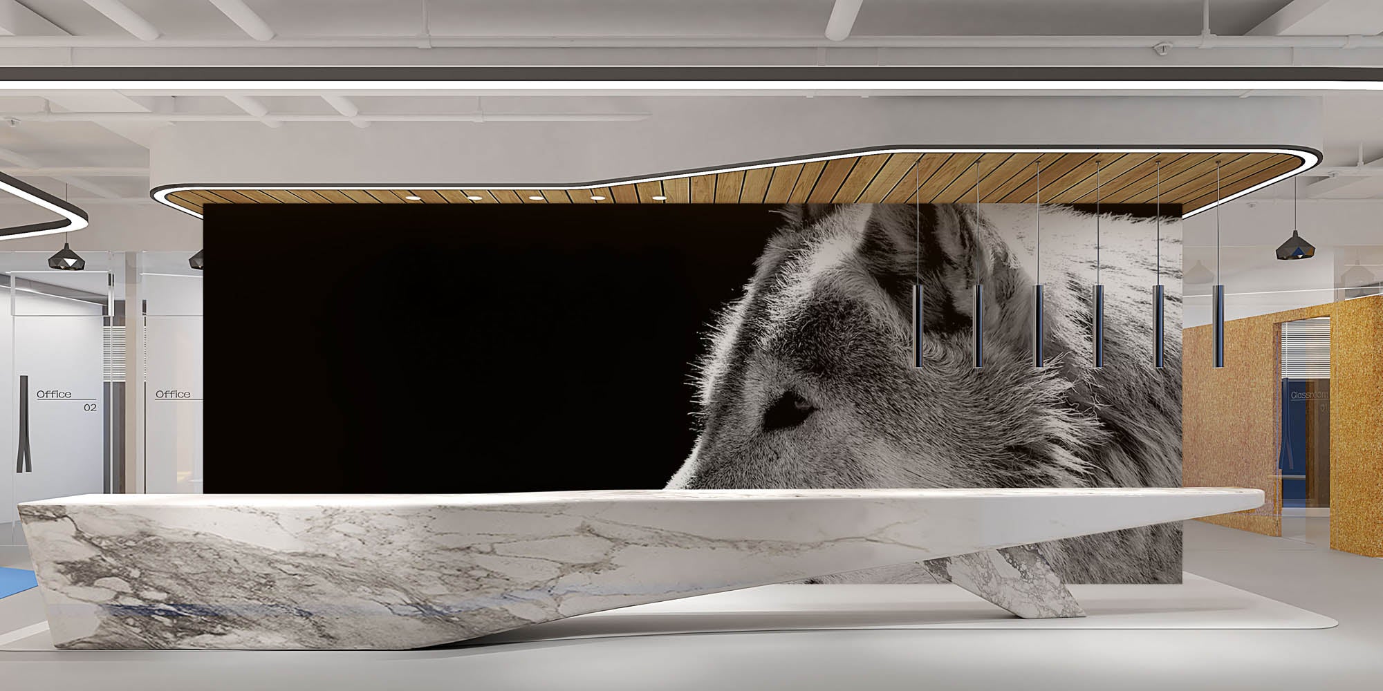 Close-up hoofd wolf - LW00208 Fotobehang