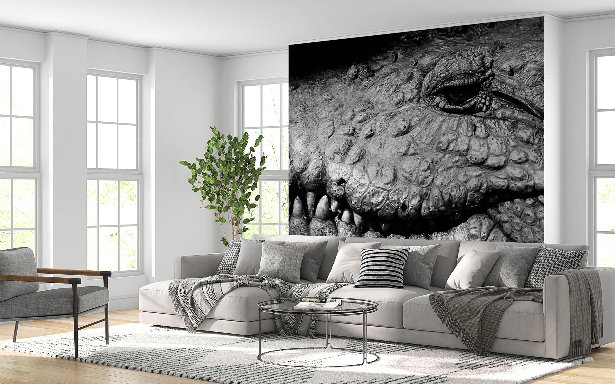 Close-up krokodil - LW00217 Fotobehang