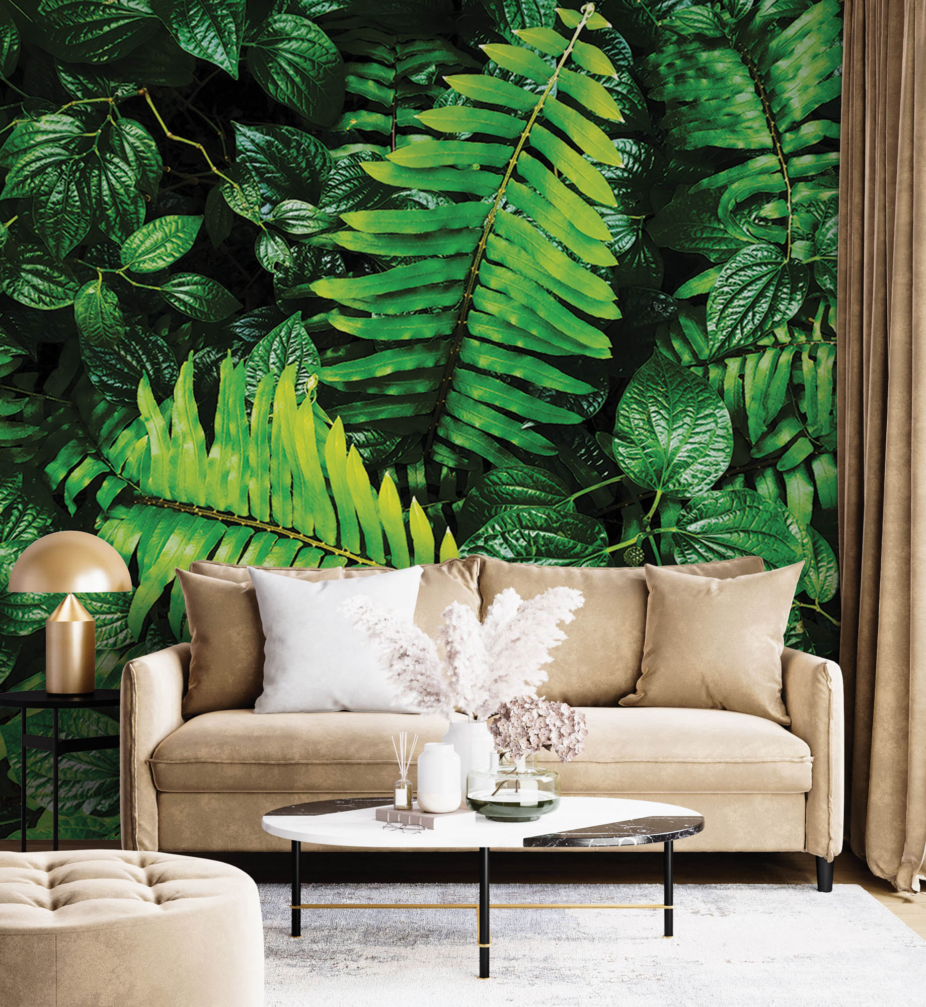 Compositie van bladeren - LW00268 Fotobehang