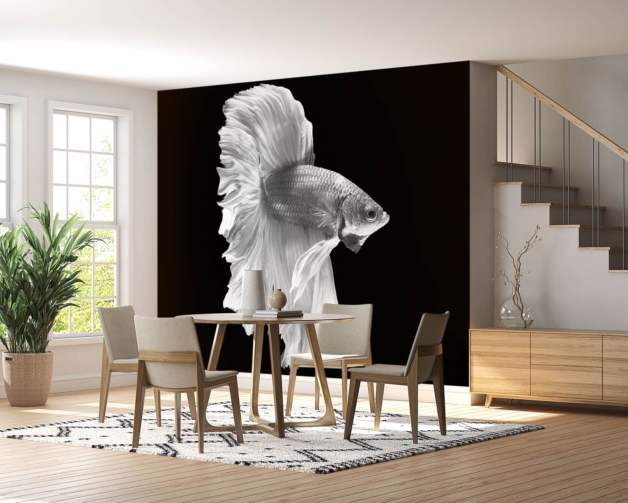 Crown Tail Betta vis- LW00229 Fotobehang