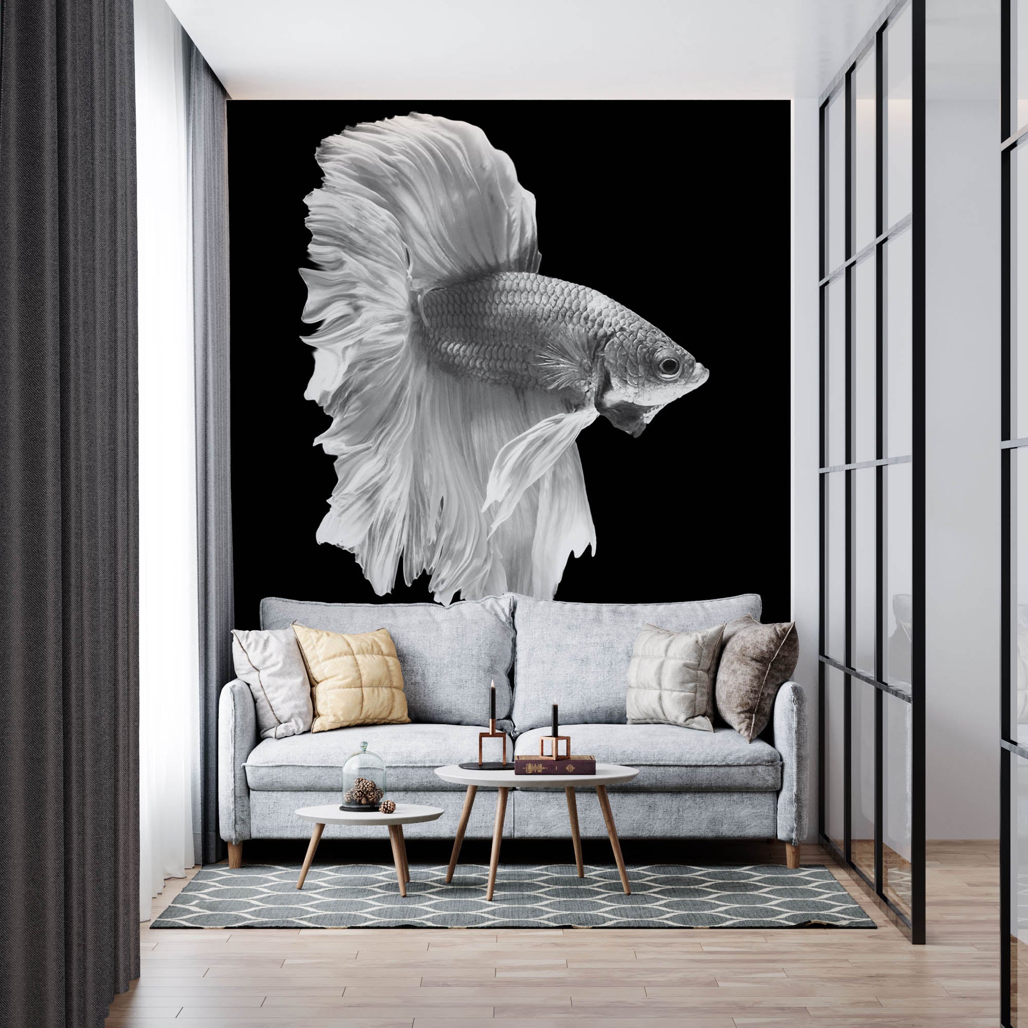 Crown Tail Betta vis- LW00229 Fotobehang