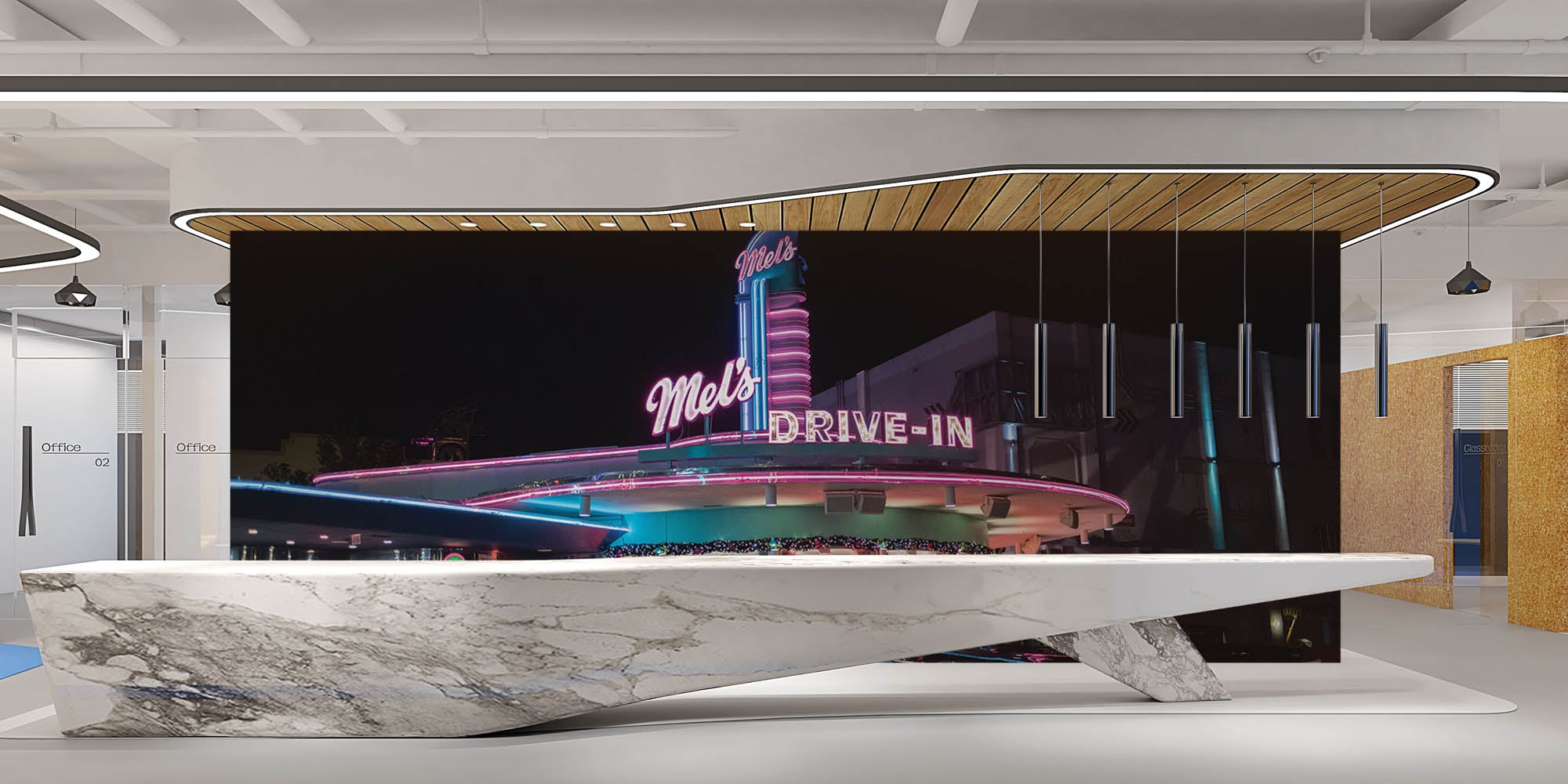 Drive-In - LW00438 Fotobehang