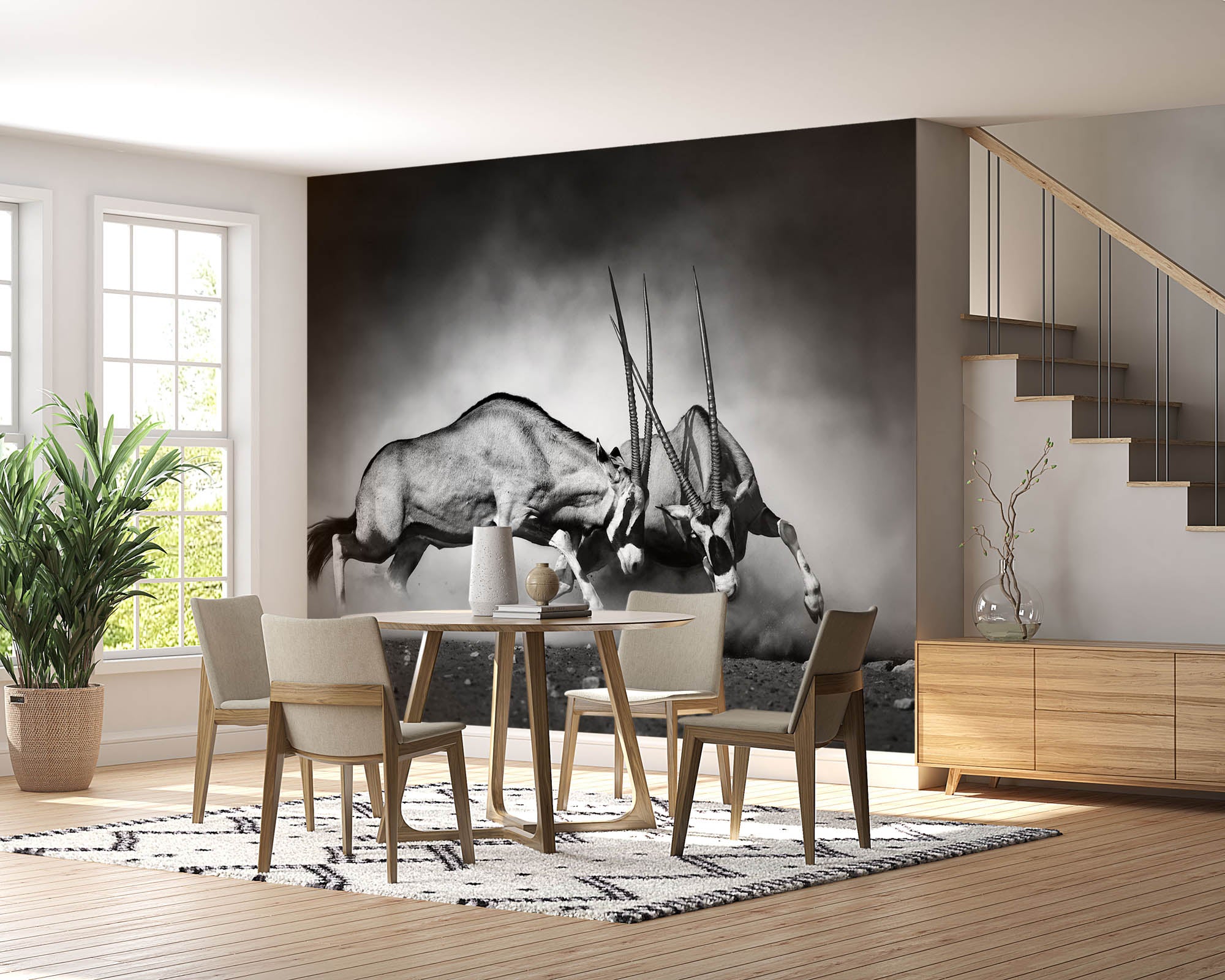 Duellerende gemsbokken - LW00218 Fotobehang