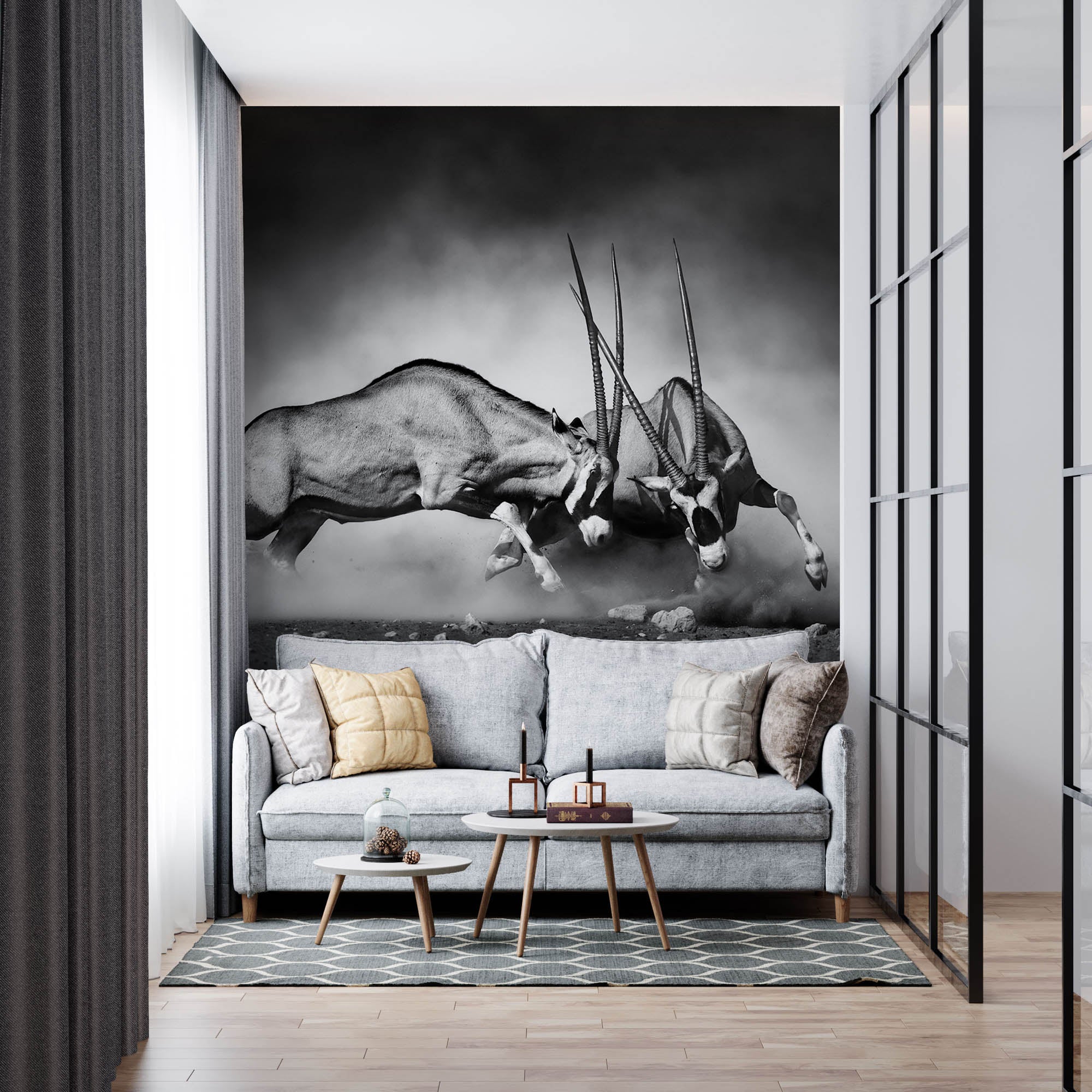 Duellerende gemsbokken - LW00218 Fotobehang