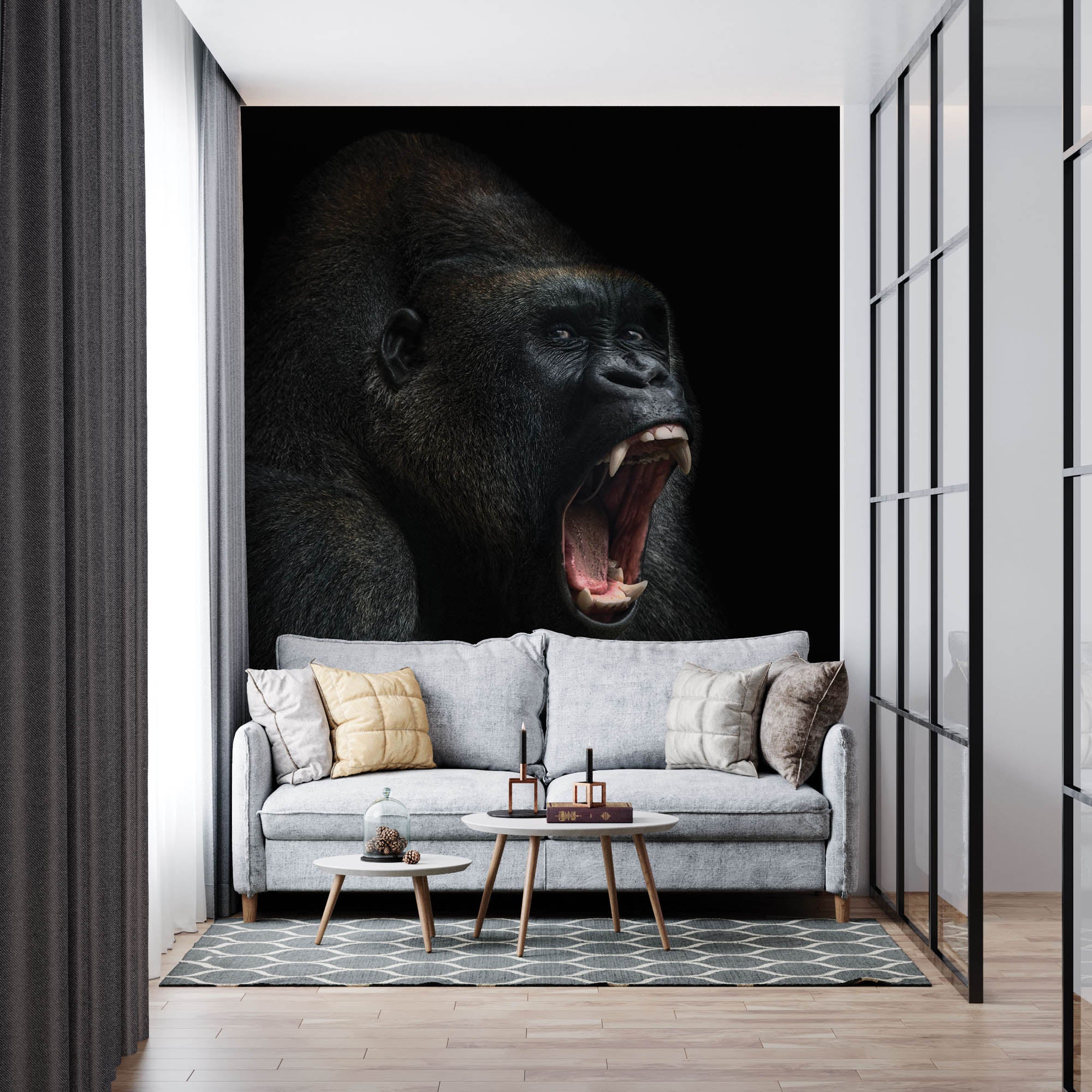 Gorilla kop - LW00160 Fotobehang