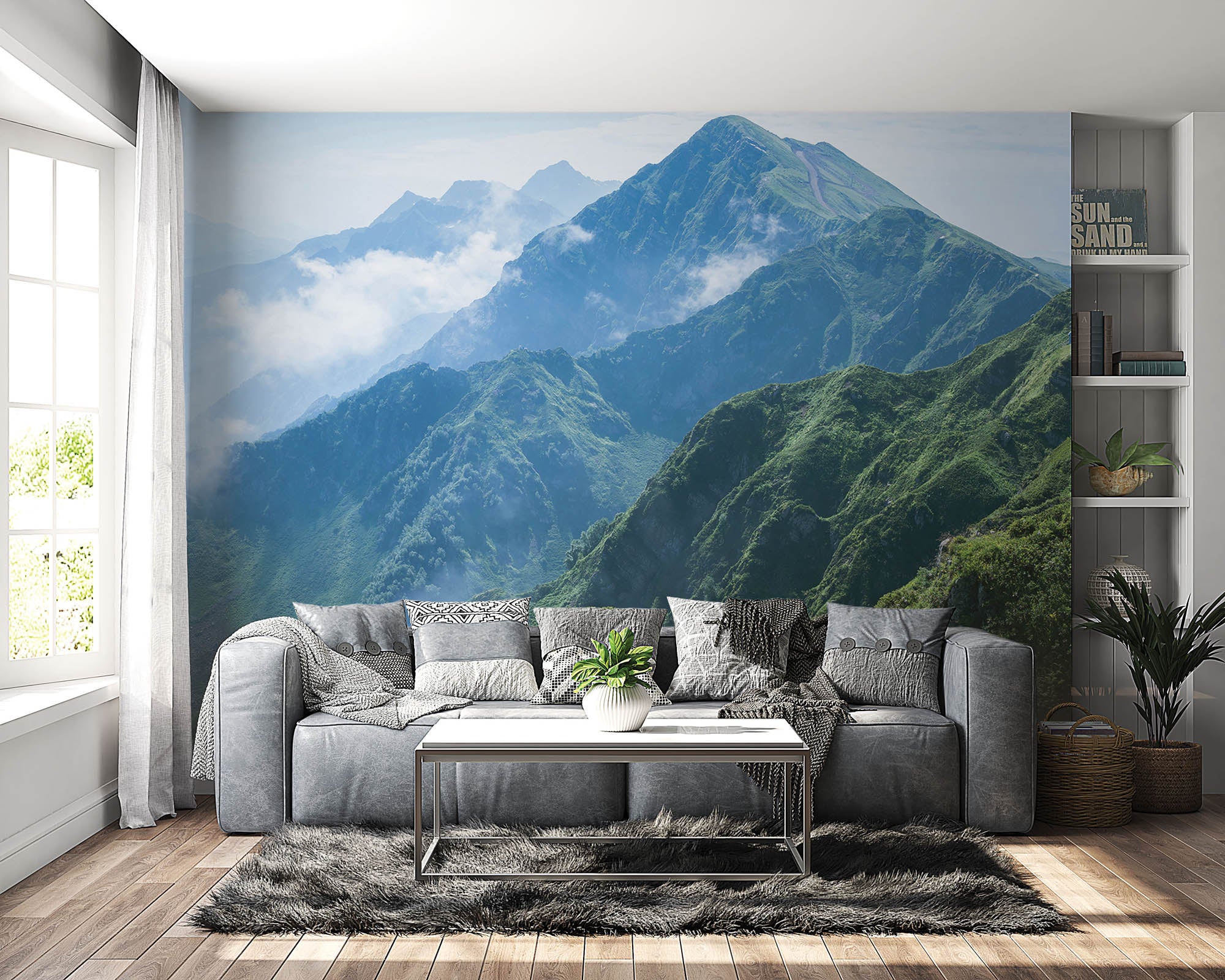 Groen gebergte Rusland - LW00111 Fotobehang