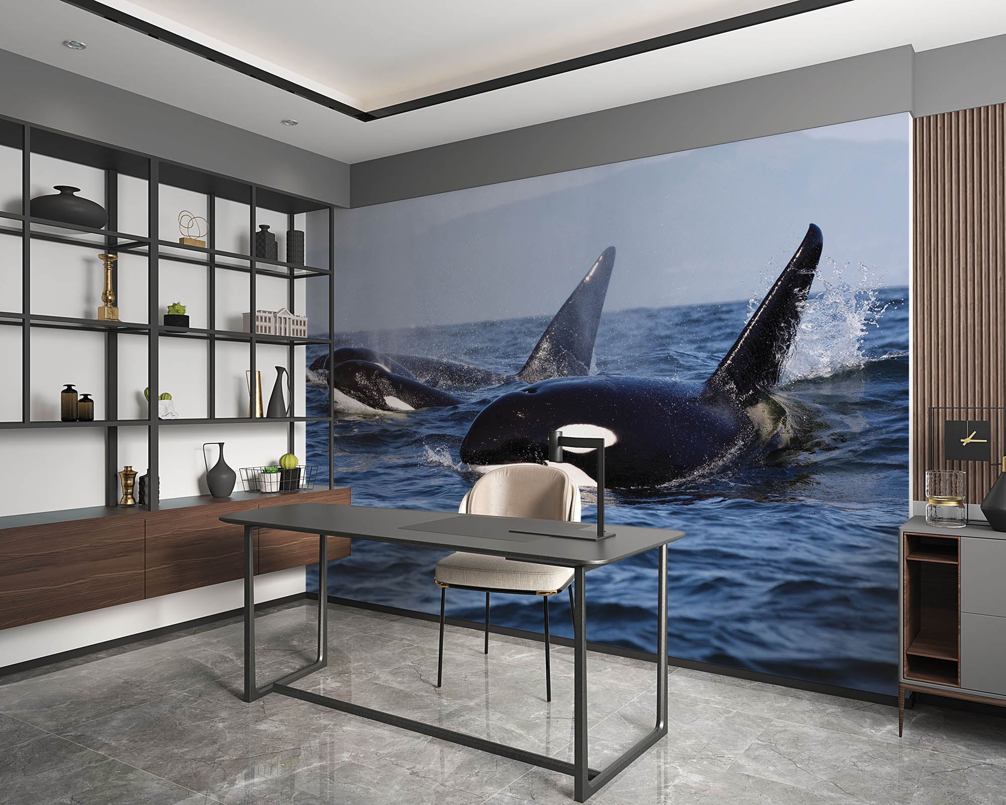 Groepje orka's - LW00197 Fotobehang