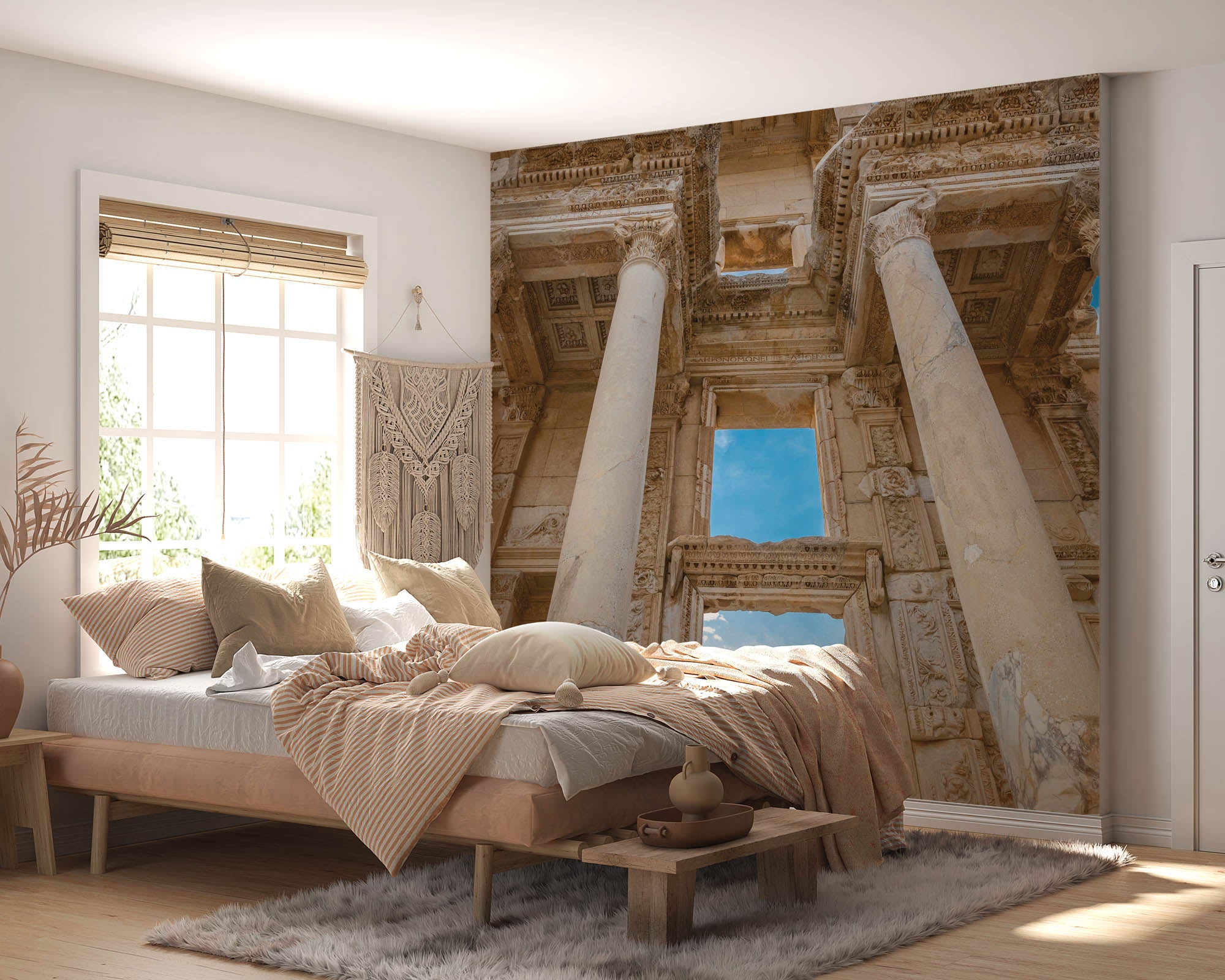 Het exterieur van Bibliotheek van Celsus - LW00048 Fotobehang