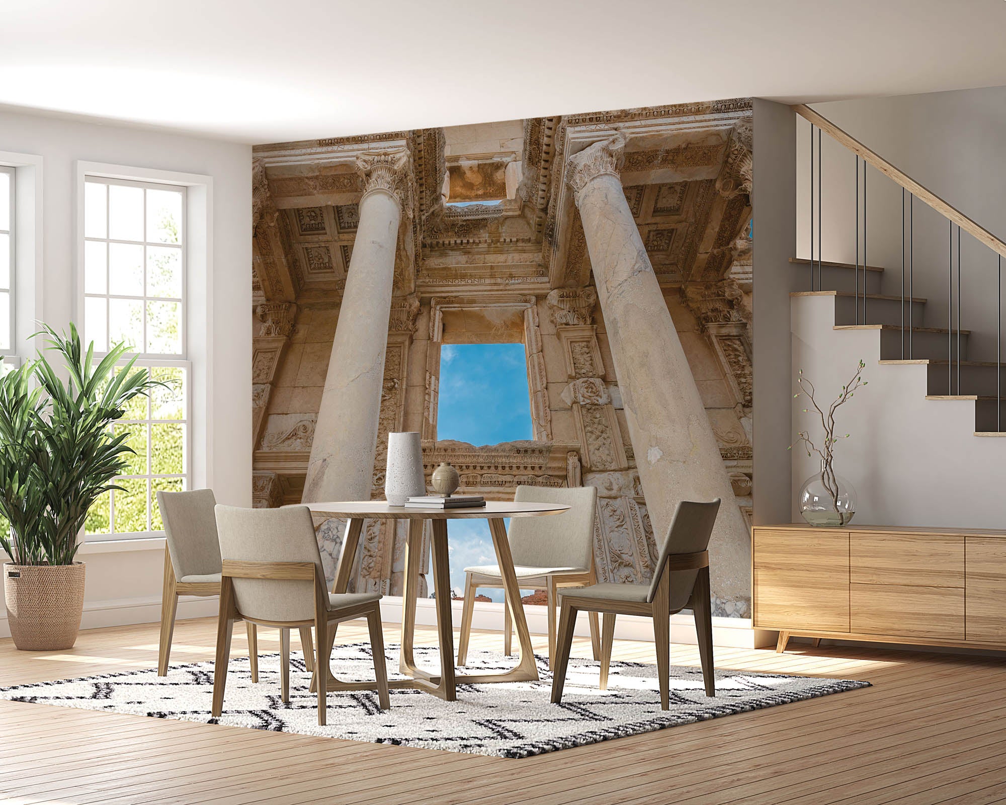 Het exterieur van Bibliotheek van Celsus - LW00048 Fotobehang