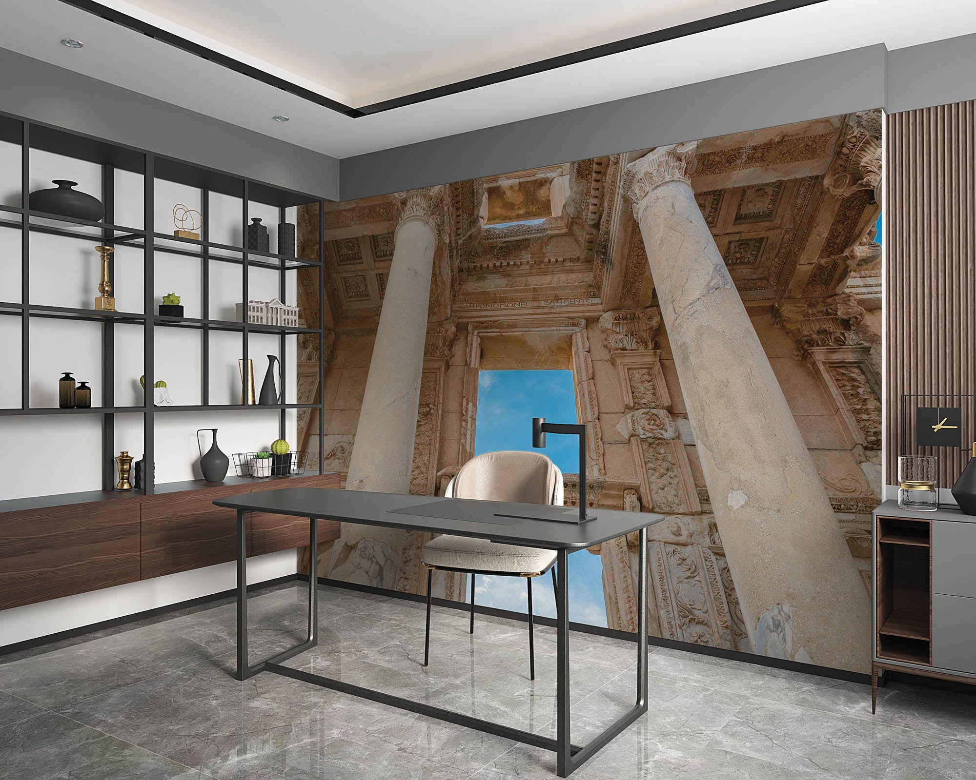 Het exterieur van Bibliotheek van Celsus - LW00048 Fotobehang