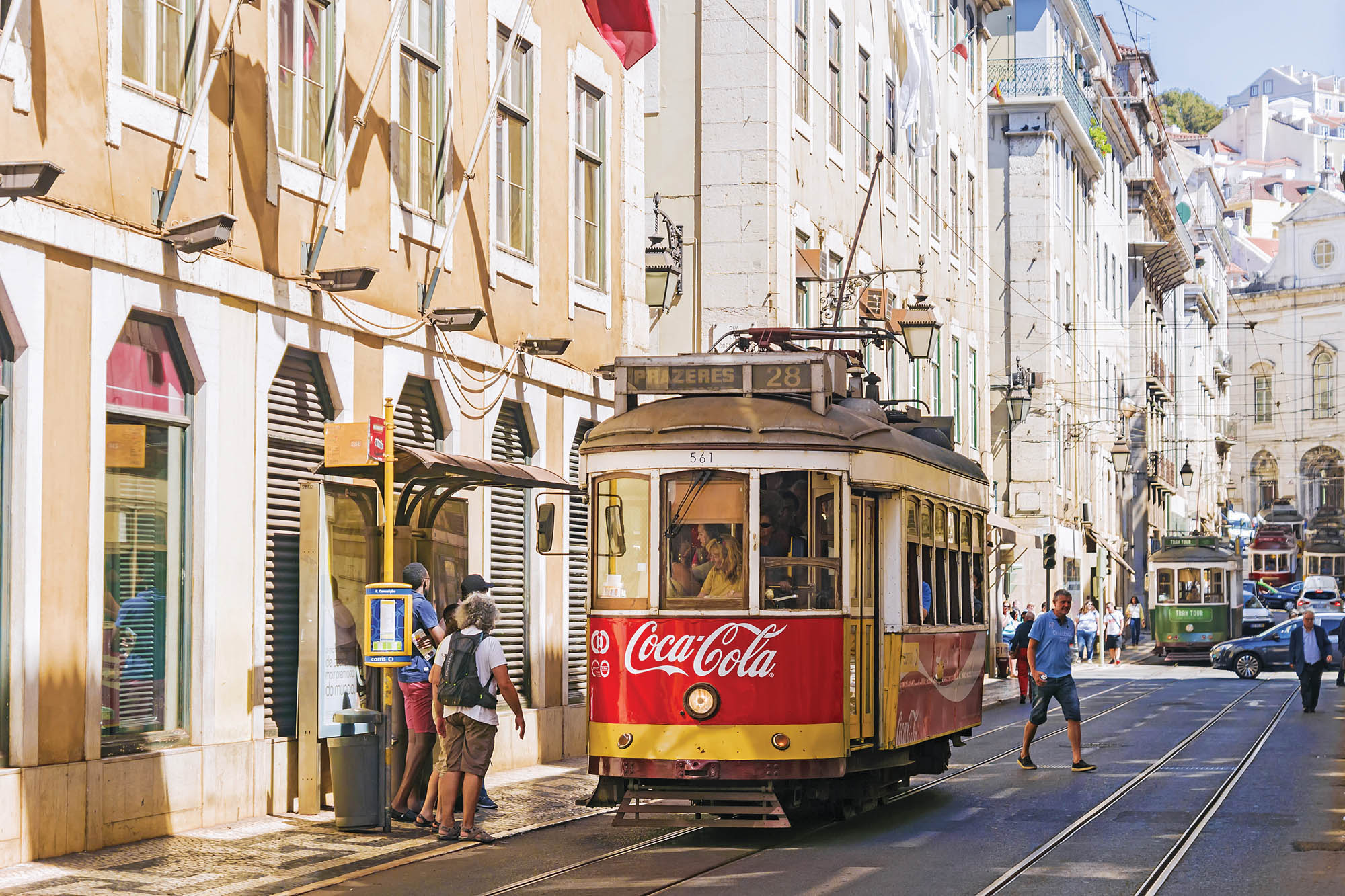 Historische trein Lissabon - LW00429 Fotobehang