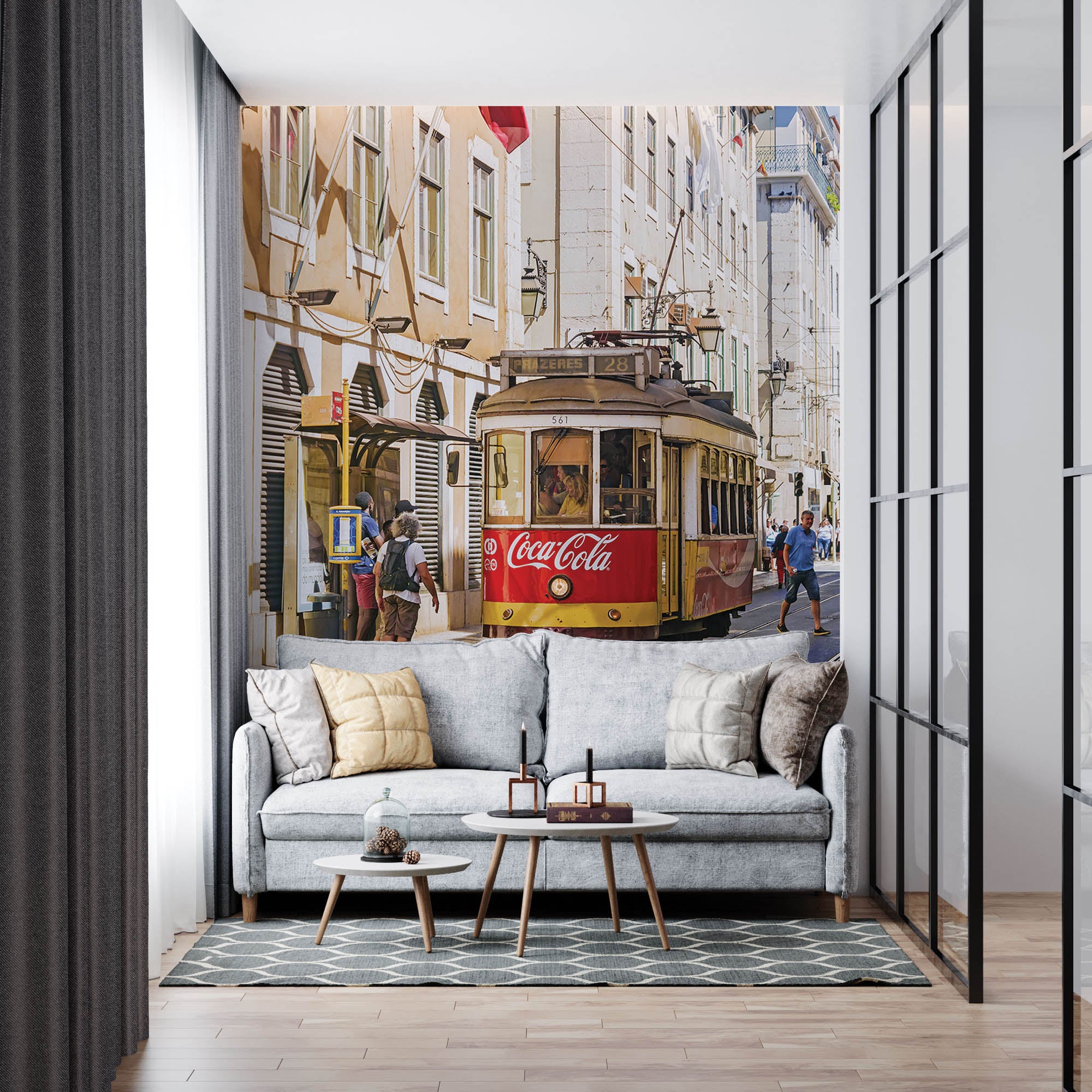 Historische trein Lissabon - LW00429 Fotobehang