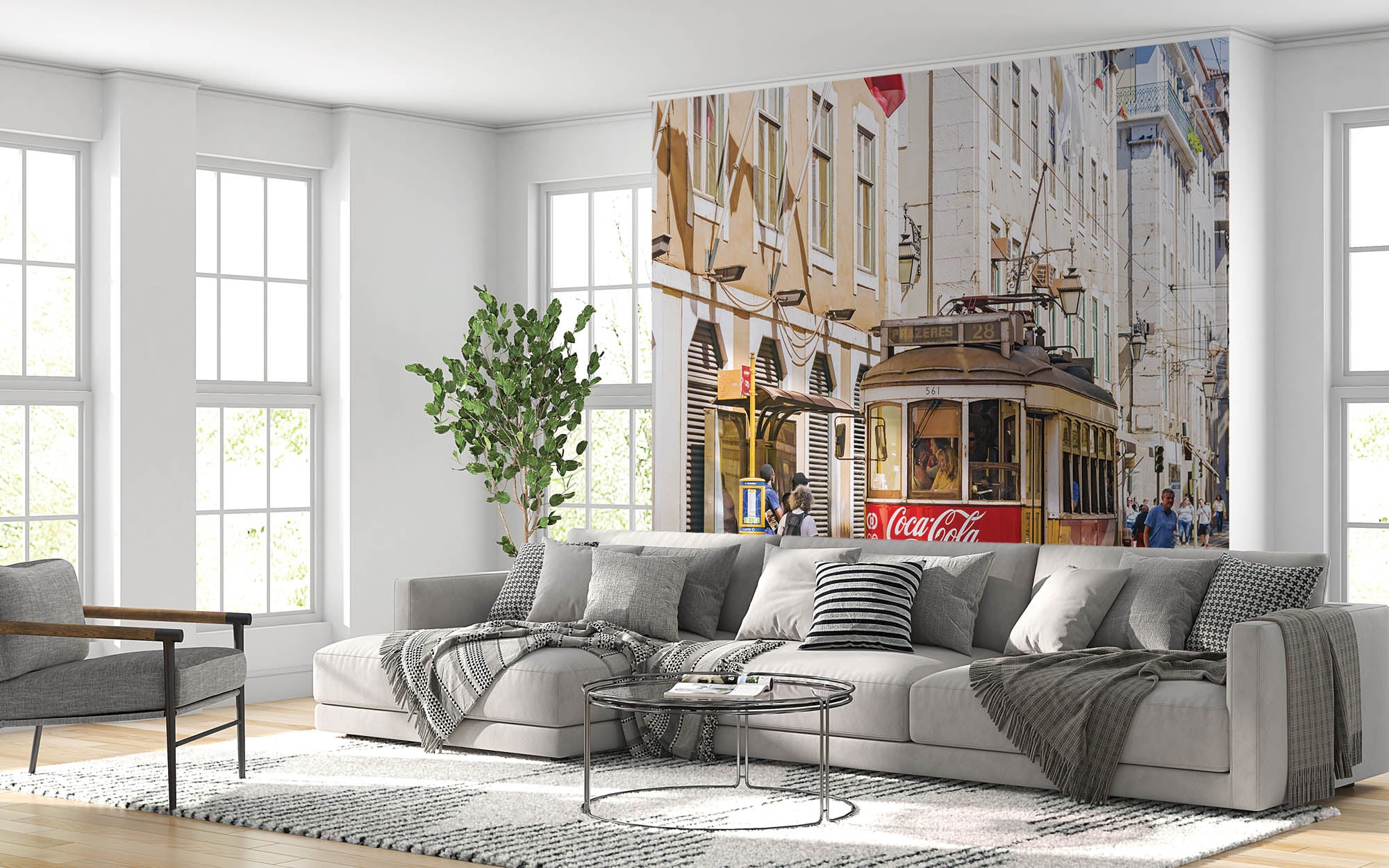 Historische trein Lissabon - LW00429 Fotobehang