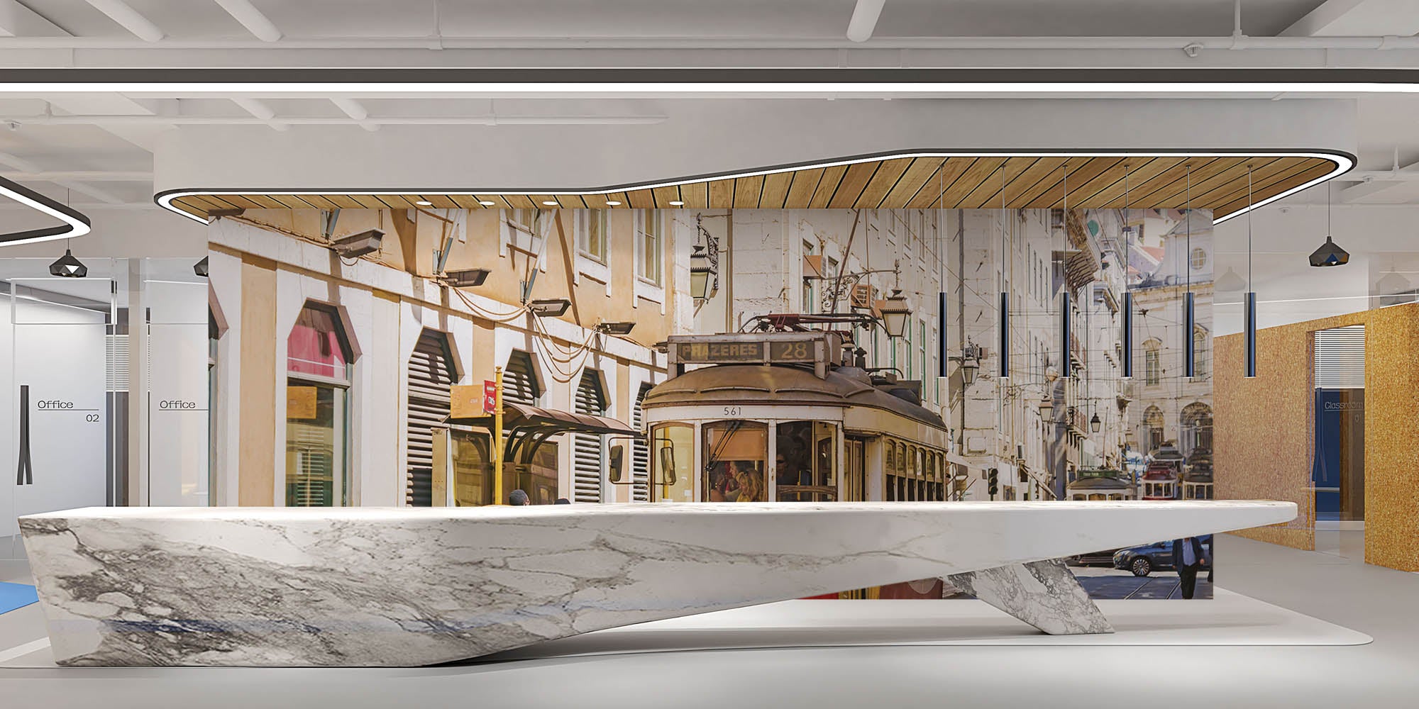 Historische trein Lissabon - LW00429 Fotobehang