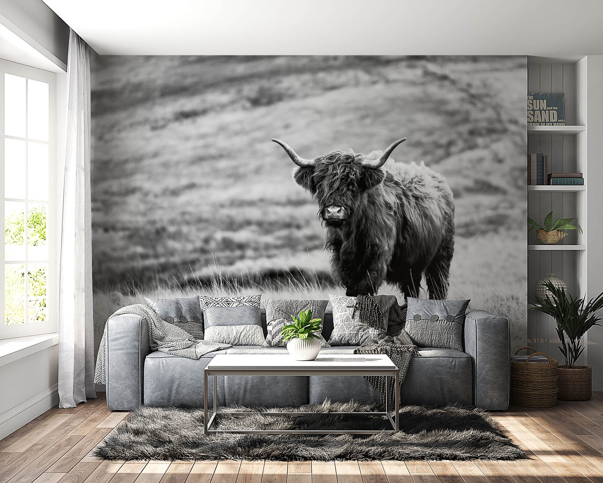 Hooglander in de natuur - LW00235 Fotobehang