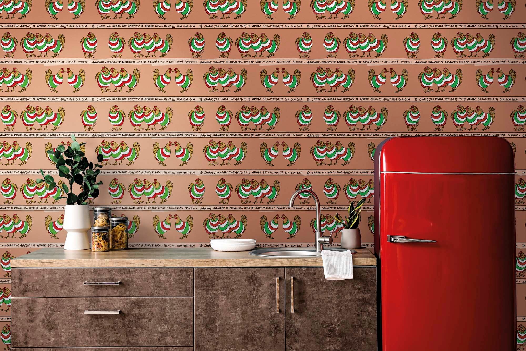 Hooked on Walls Enriquezland Galline Italiane 25511 Behang