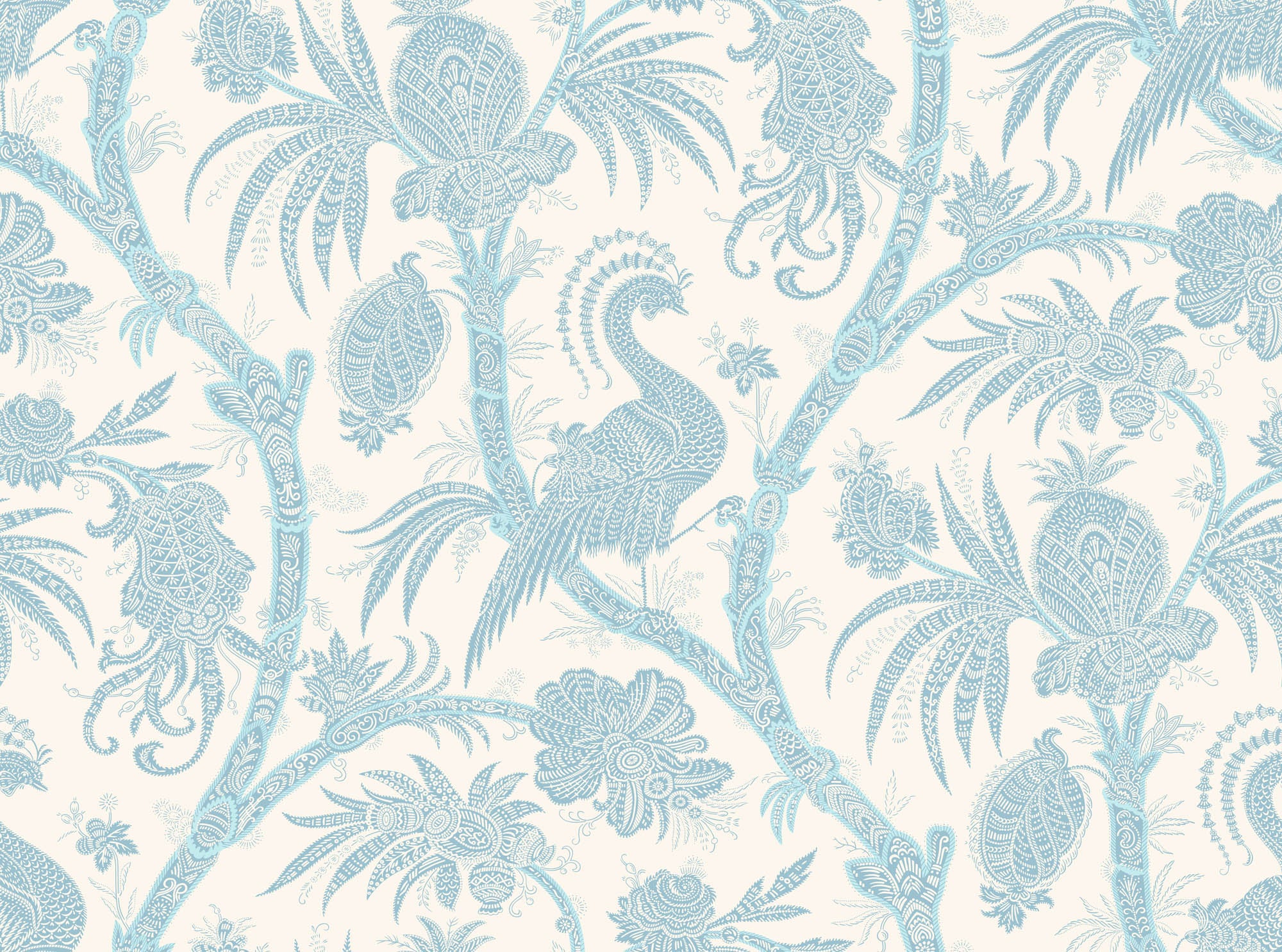 Hooked on Walls Scalamandré Balinese Peacock JV26041 Behang