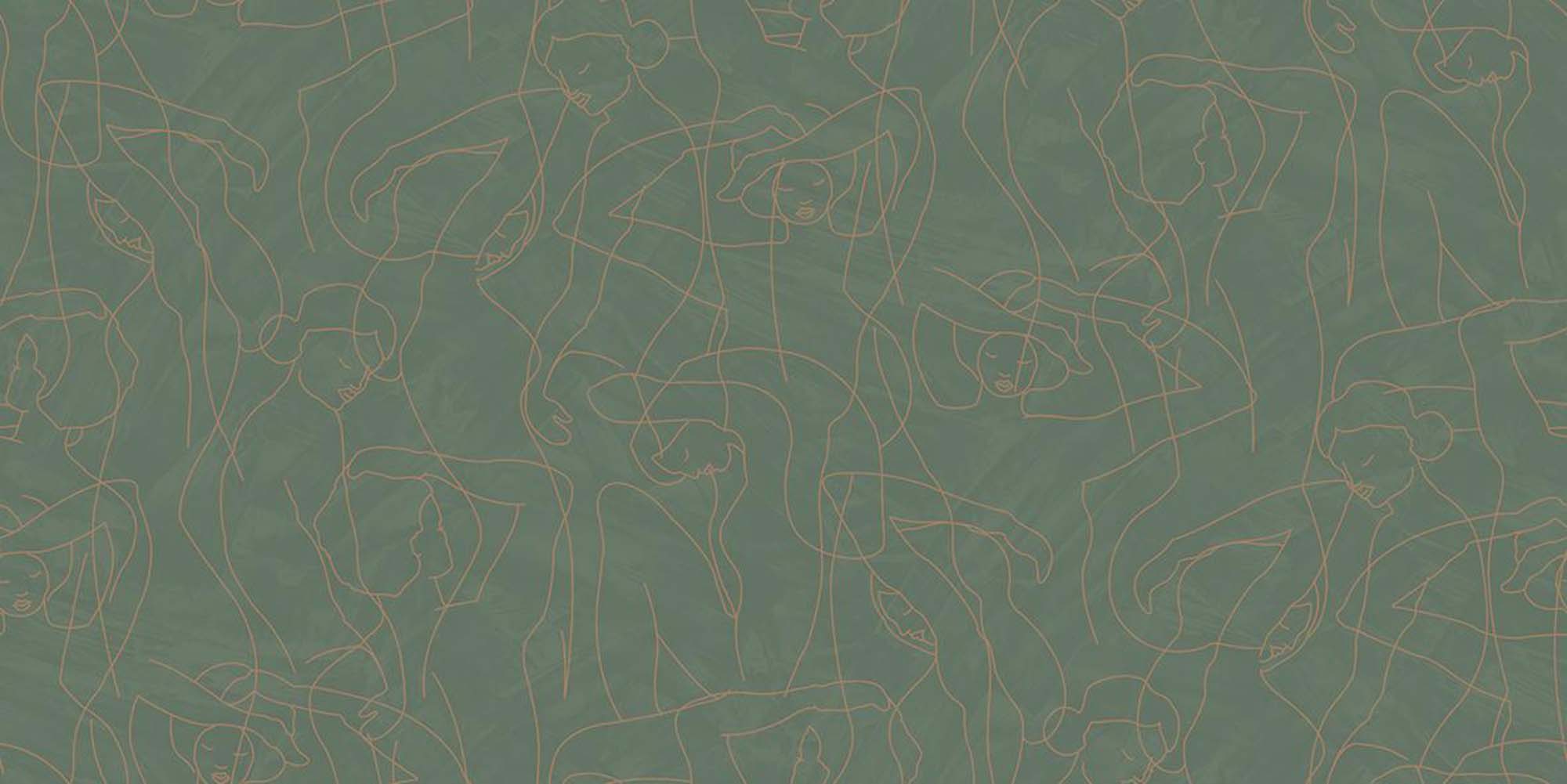 Hooked on Walls Silhouette Model Lines 34847 Behang