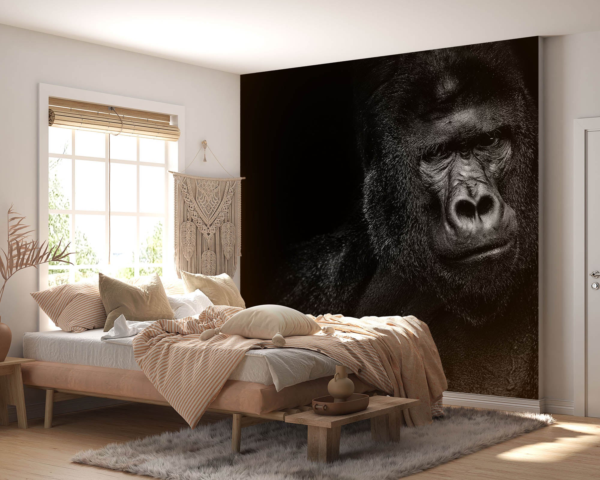 Indrukwekkende blik gorilla - LW00238 Fotobehang