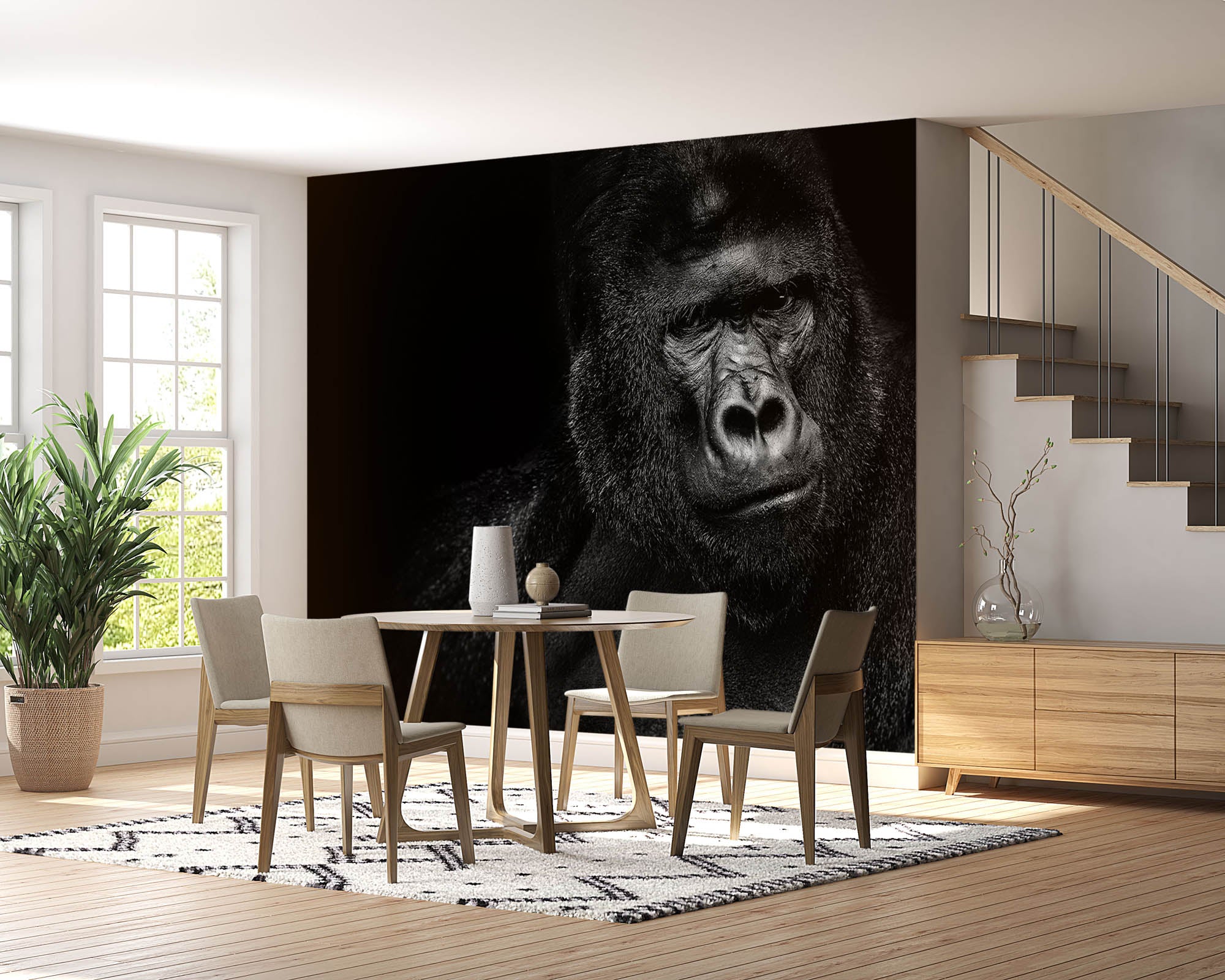 Indrukwekkende blik gorilla - LW00238 Fotobehang