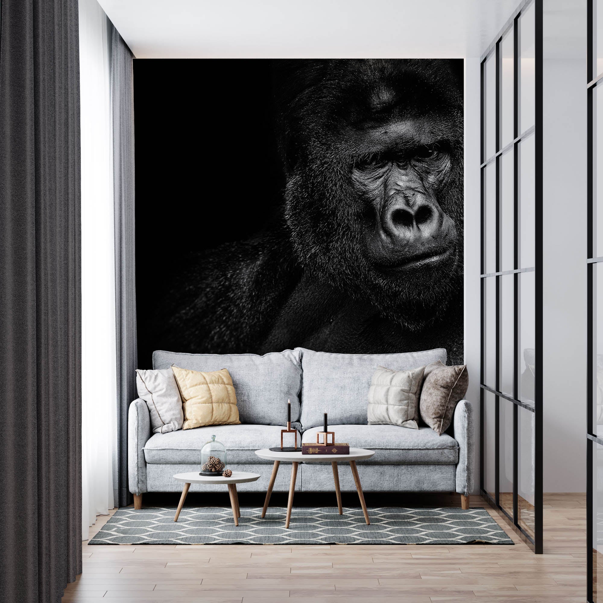 Indrukwekkende blik gorilla - LW00238 Fotobehang
