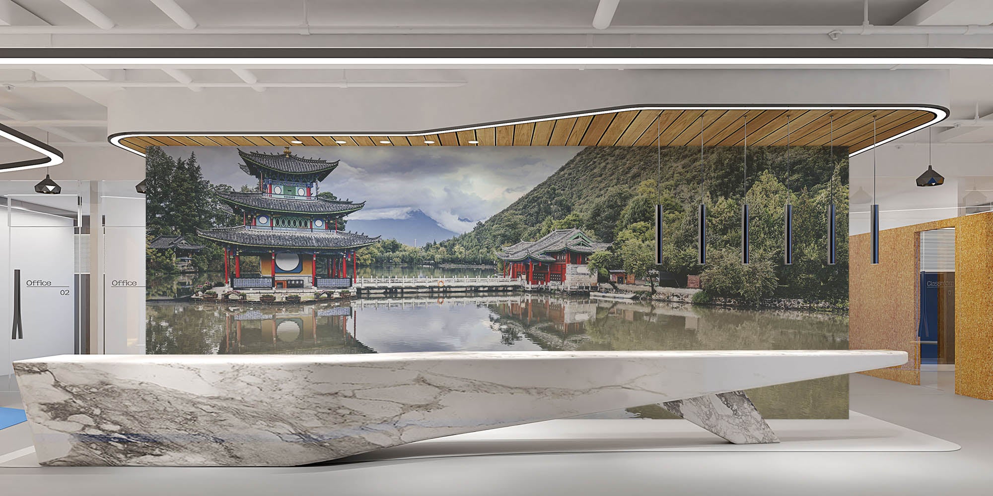 Jade Spring Park China - LW00090 Fotobehang