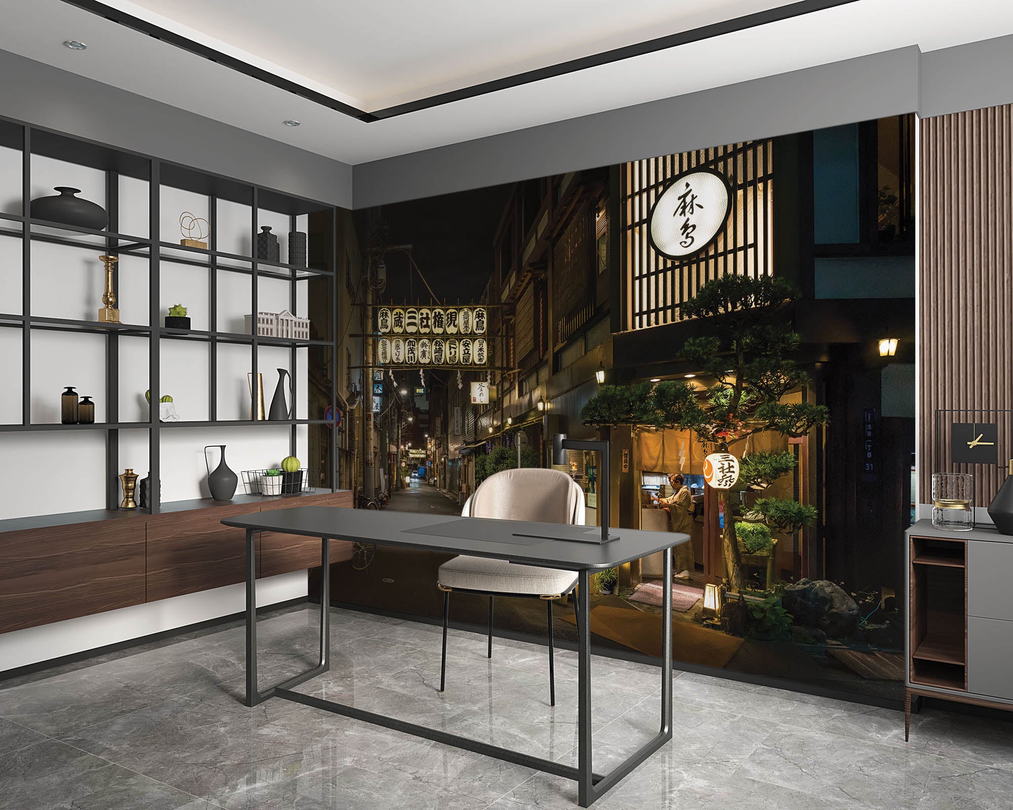 Japanse vrouw in kimono - LW00085 Fotobehang