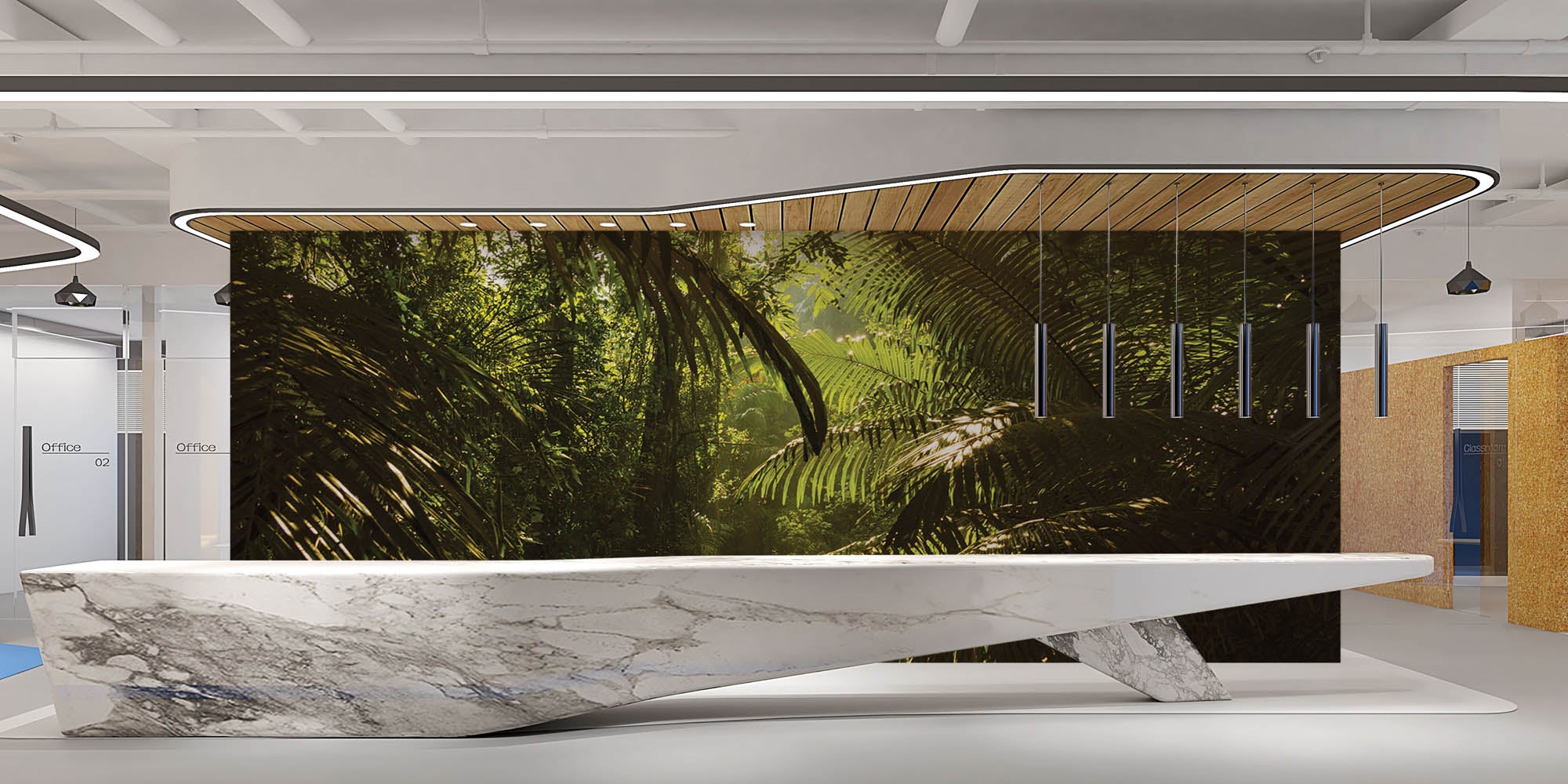 Jungle in berggebied - LW00282 Fotobehang