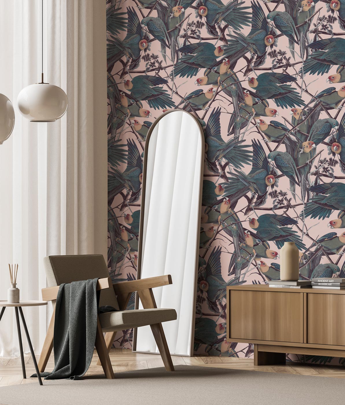 KEK Amsterdam Botanical Parrots Wallpaper WP-812 - 8 Sheets Behang