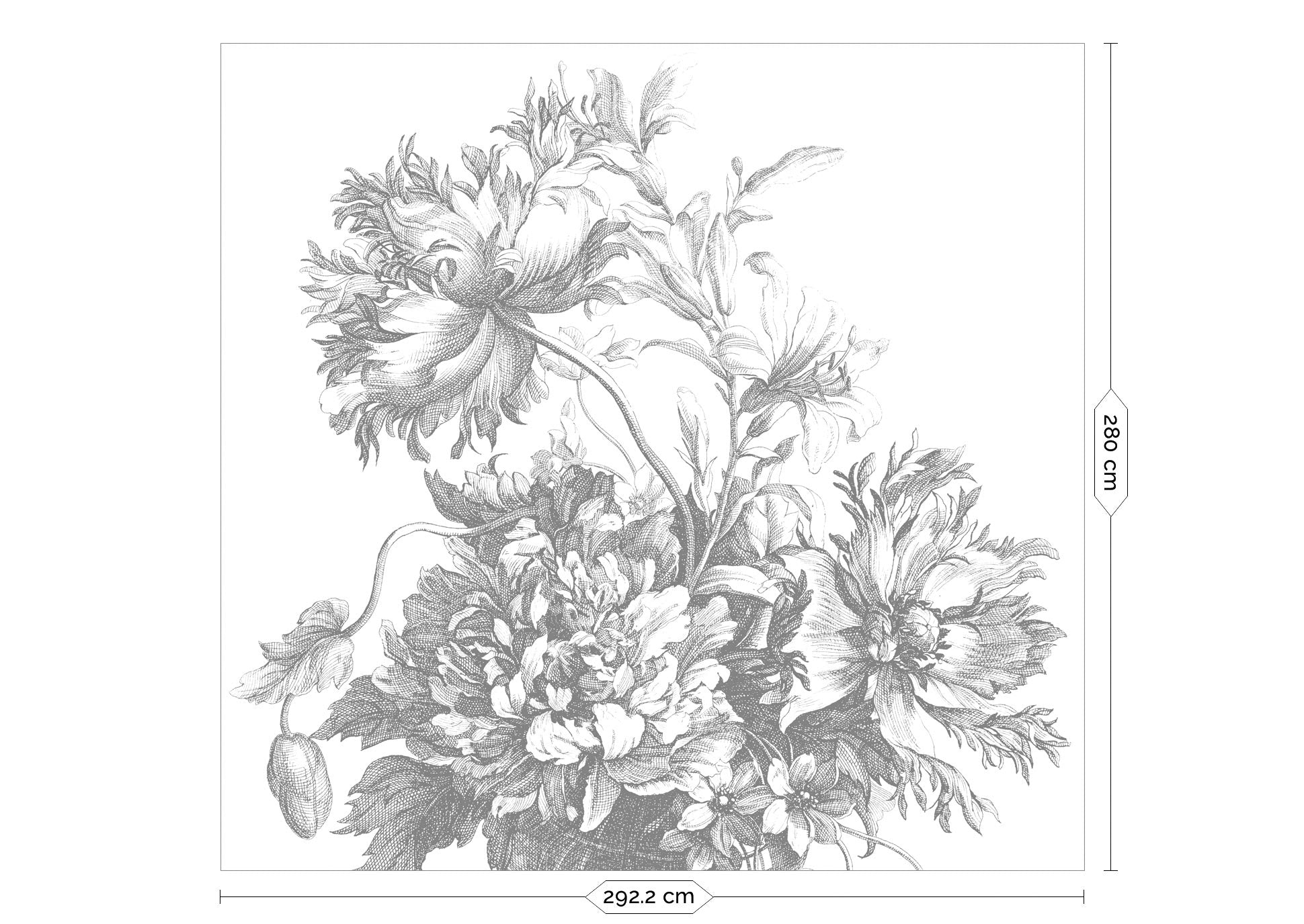 KEK Amsterdam Engraved Flowers Wallpaper WP-814 - 6 Sheets Behang