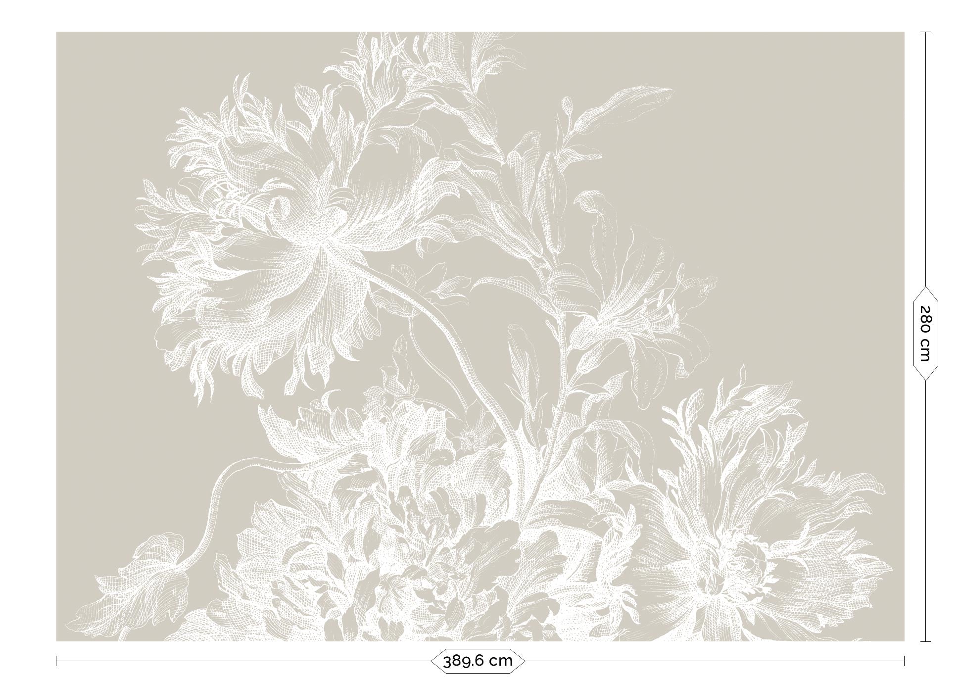 KEK Amsterdam Engraved Flowers Wallpaper WP-818 - 8 Sheets Behang