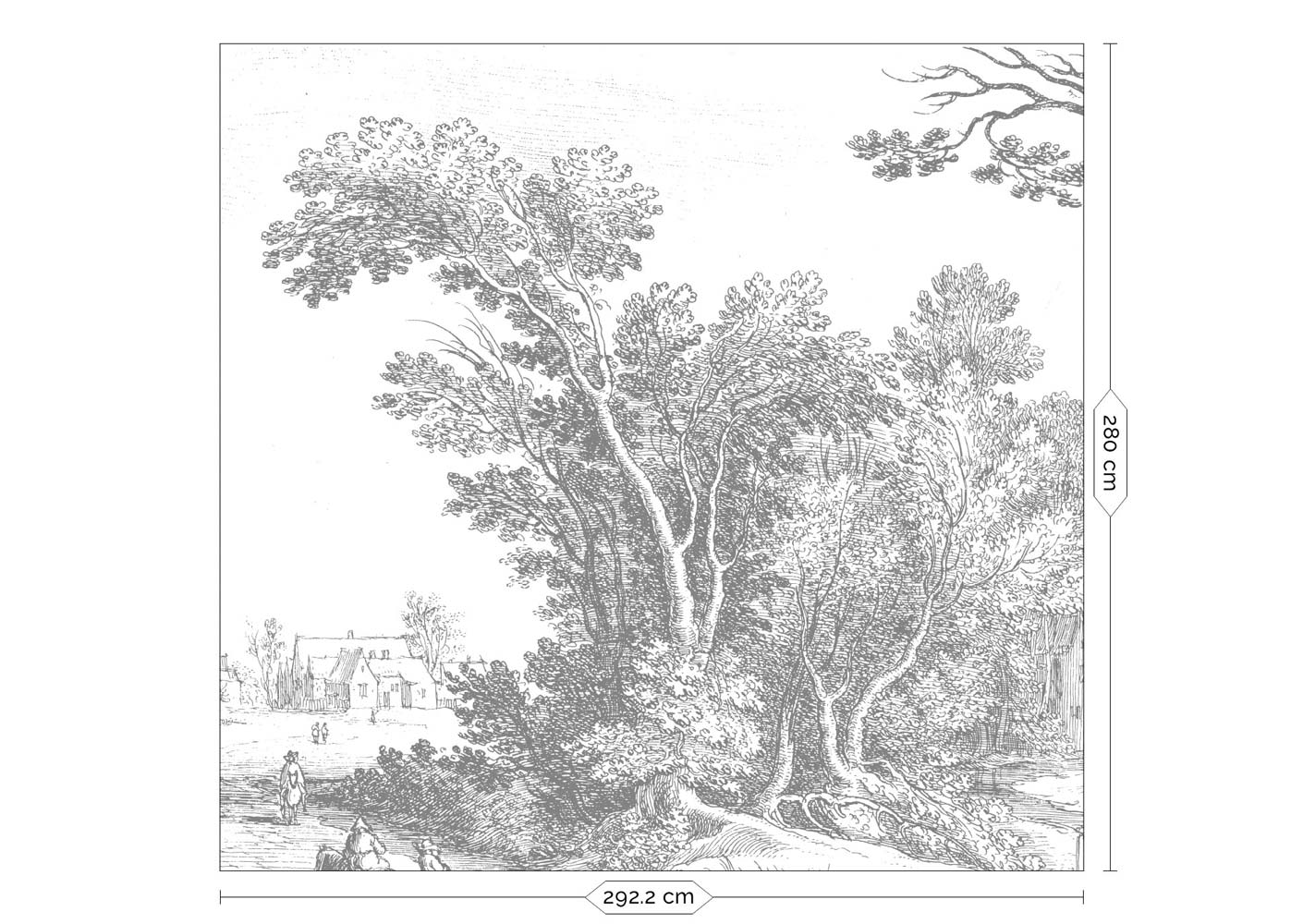 KEK Amsterdam Engraved Landscapes WP-321 - 6 Sheets Behang
