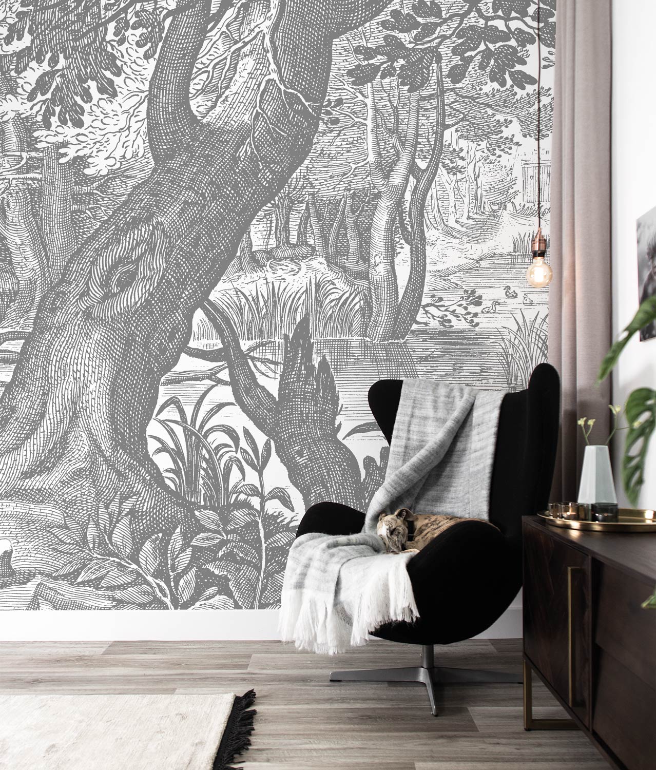 KEK Amsterdam Engraved Landscapes WP-615 - 4 Sheets Behang