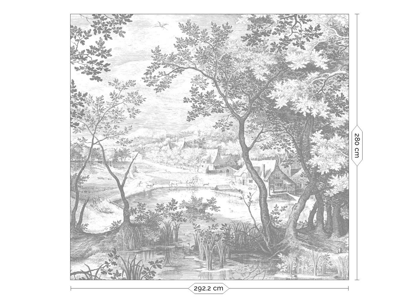 KEK Amsterdam Engraved Landscapes WP-634 - 6 Sheets Behang