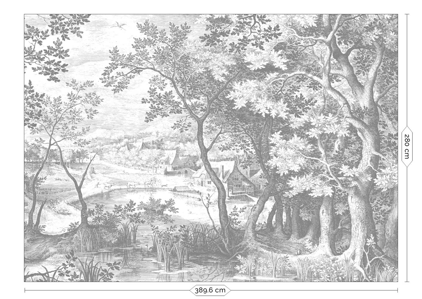 KEK Amsterdam Engraved Landscapes WP-649 - 8 Sheets Behang