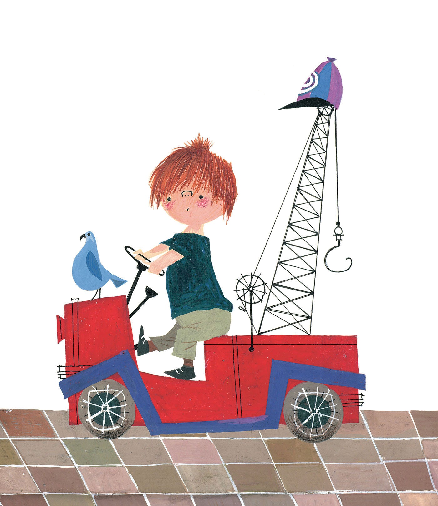 KEK Amsterdam Fiep Westendorp Red Tow Truck WS-049 - 5 Sheets Behang