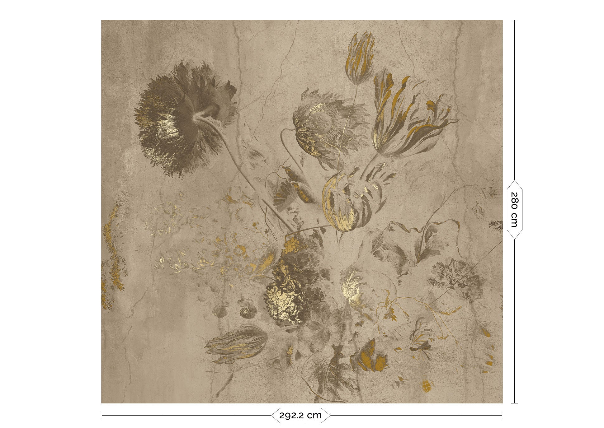 KEK Amsterdam Frans Uyterlinde Fresco Flowers FU-052 - 6 Sheets Behang