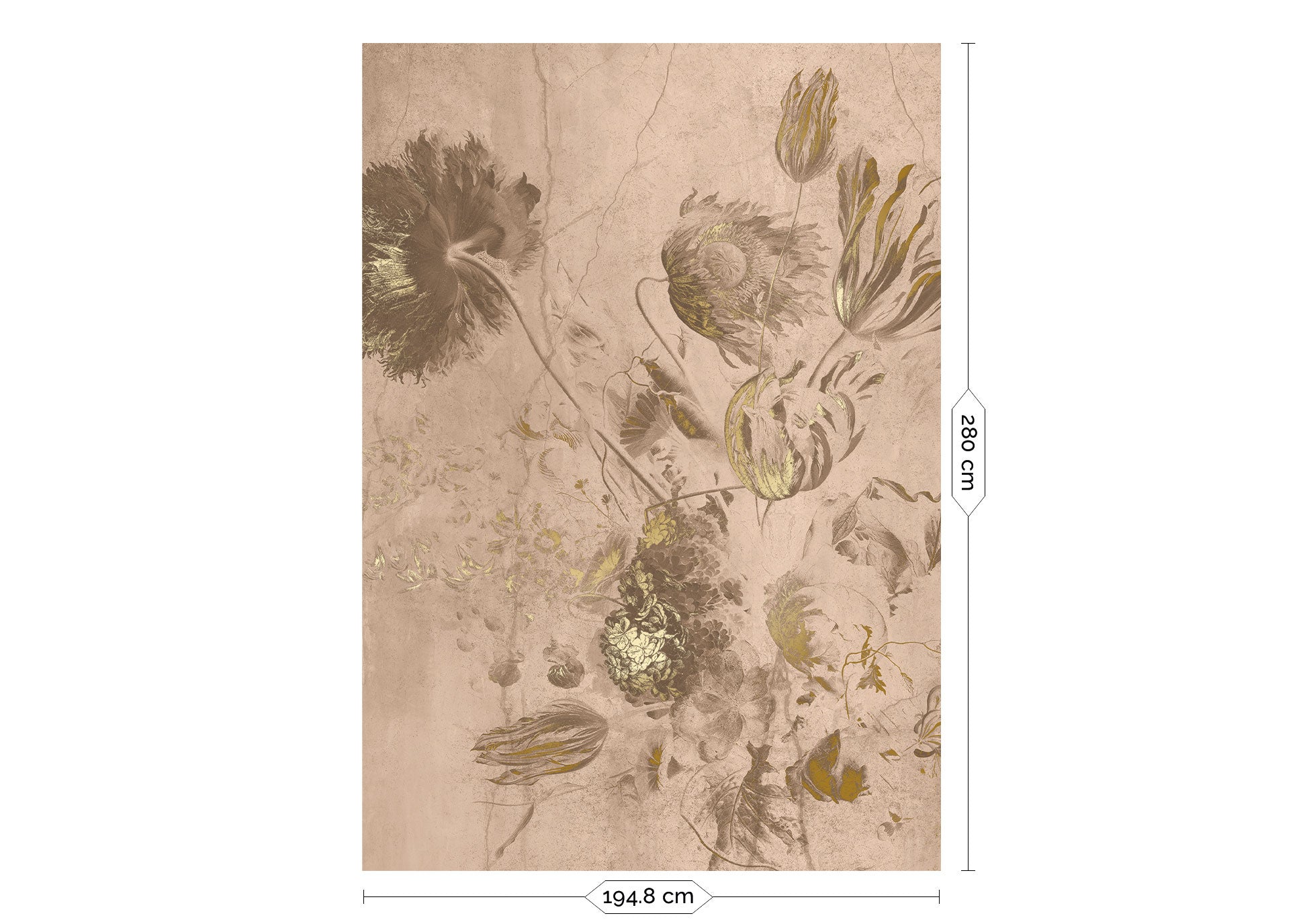 KEK Amsterdam Frans Uyterlinde Fresco Flowers FU-054 - 4 Sheets Behang